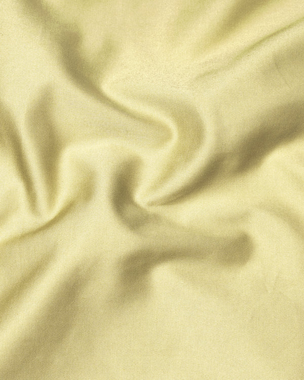 Maize Light Brown Stretchable Double Breasted Premium Cotton traveler Suit