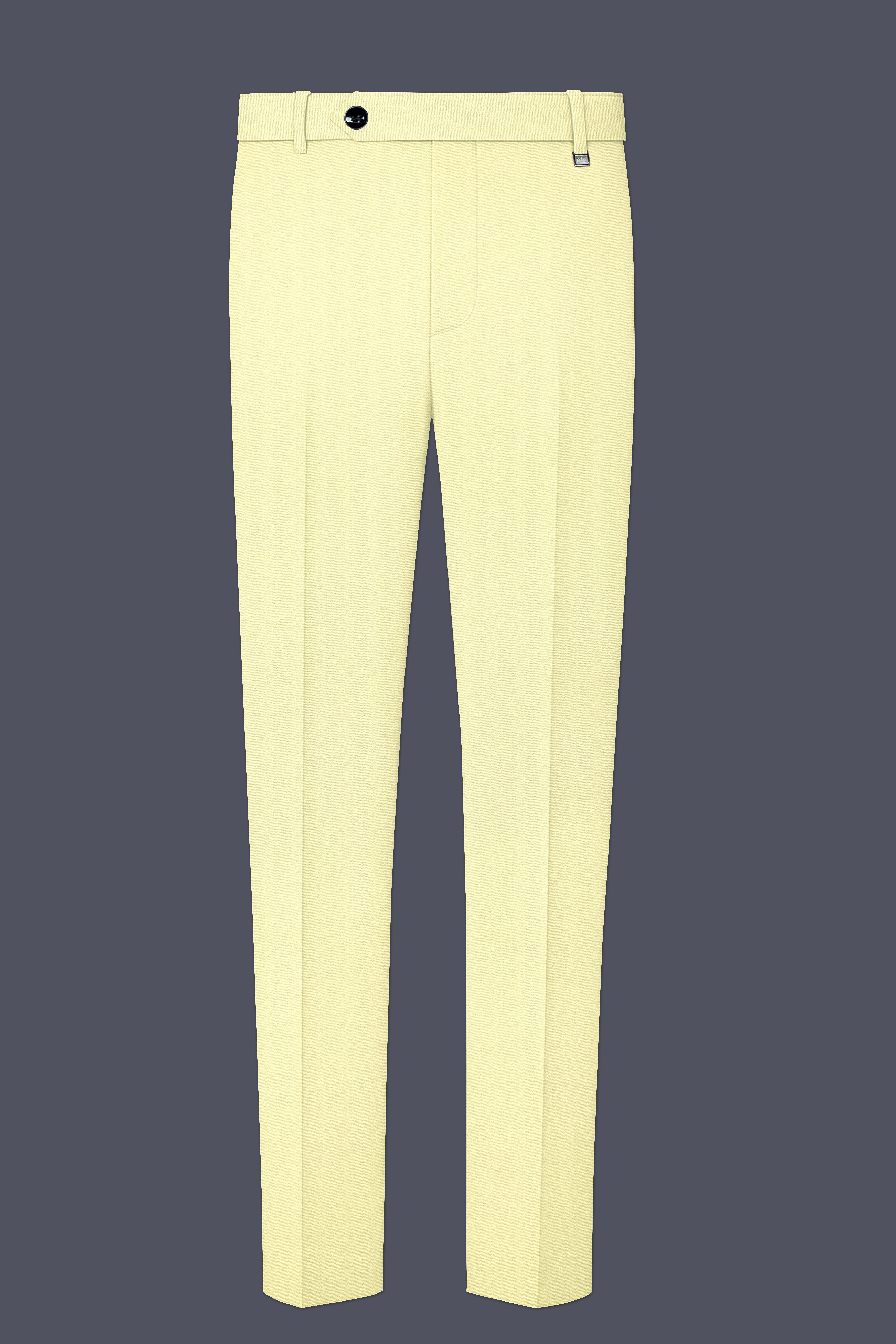 Maize Cream Stretchable Bandhgala Premium Cotton traveler Suit
