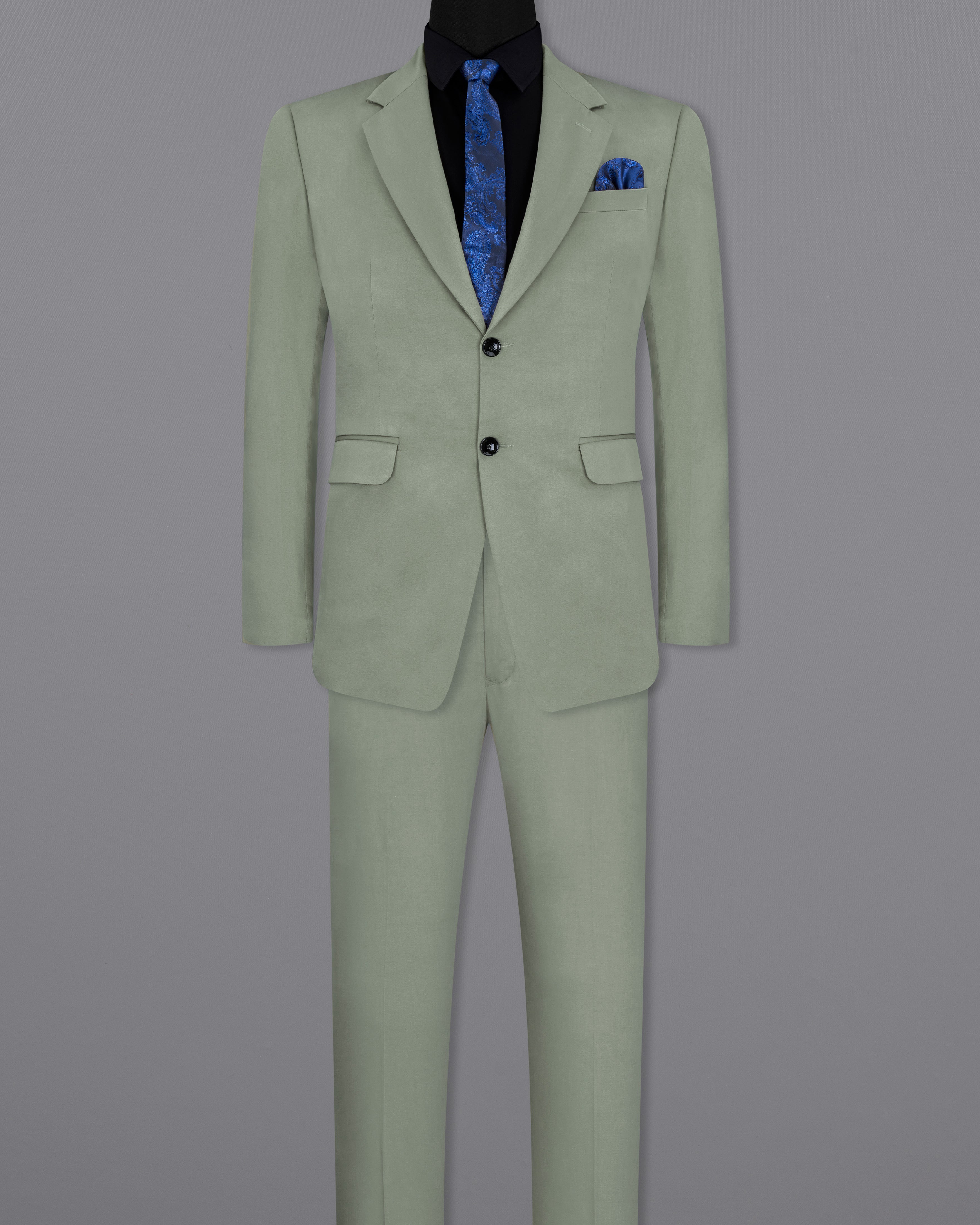 Granite Green Stretchable Premium Cotton traveler Suit