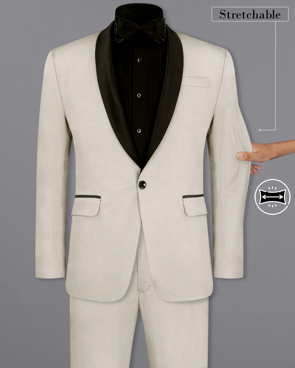 MEN’S LIGHT GREY SUMMER SUIT