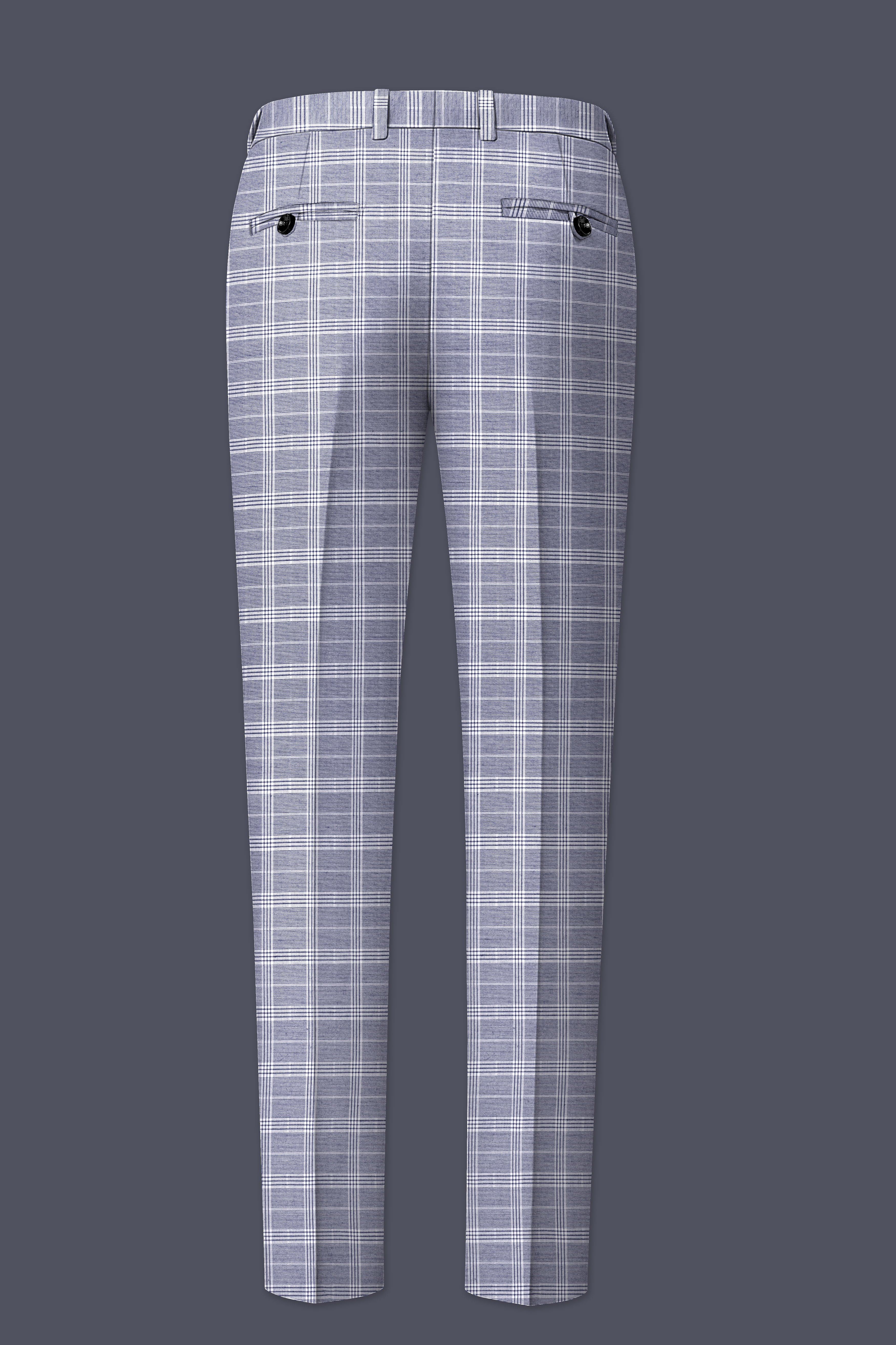 Monsoon Gray Plaid Double-Breasted Suit