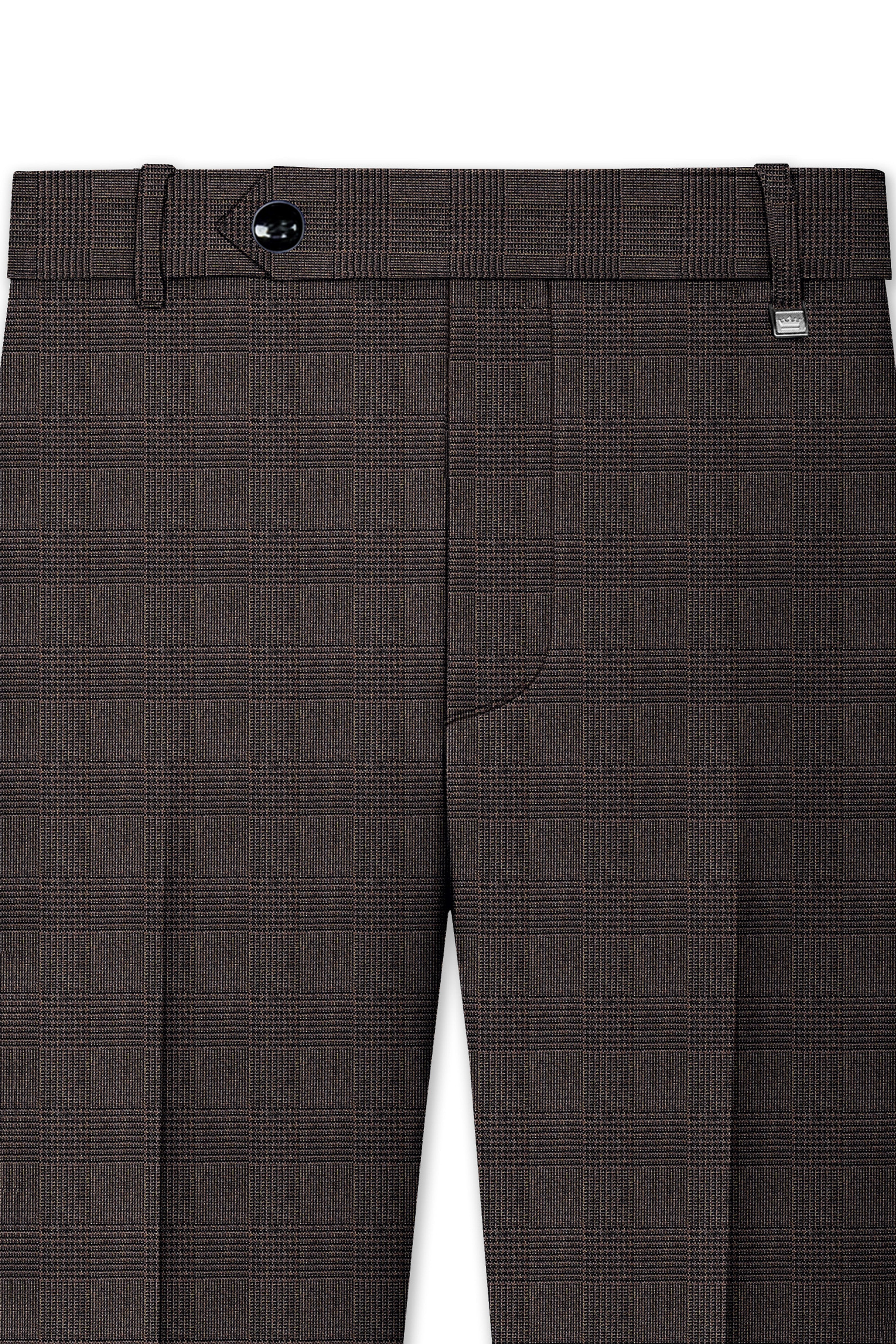 Taupe Dark Brown Single-Breasted Suit