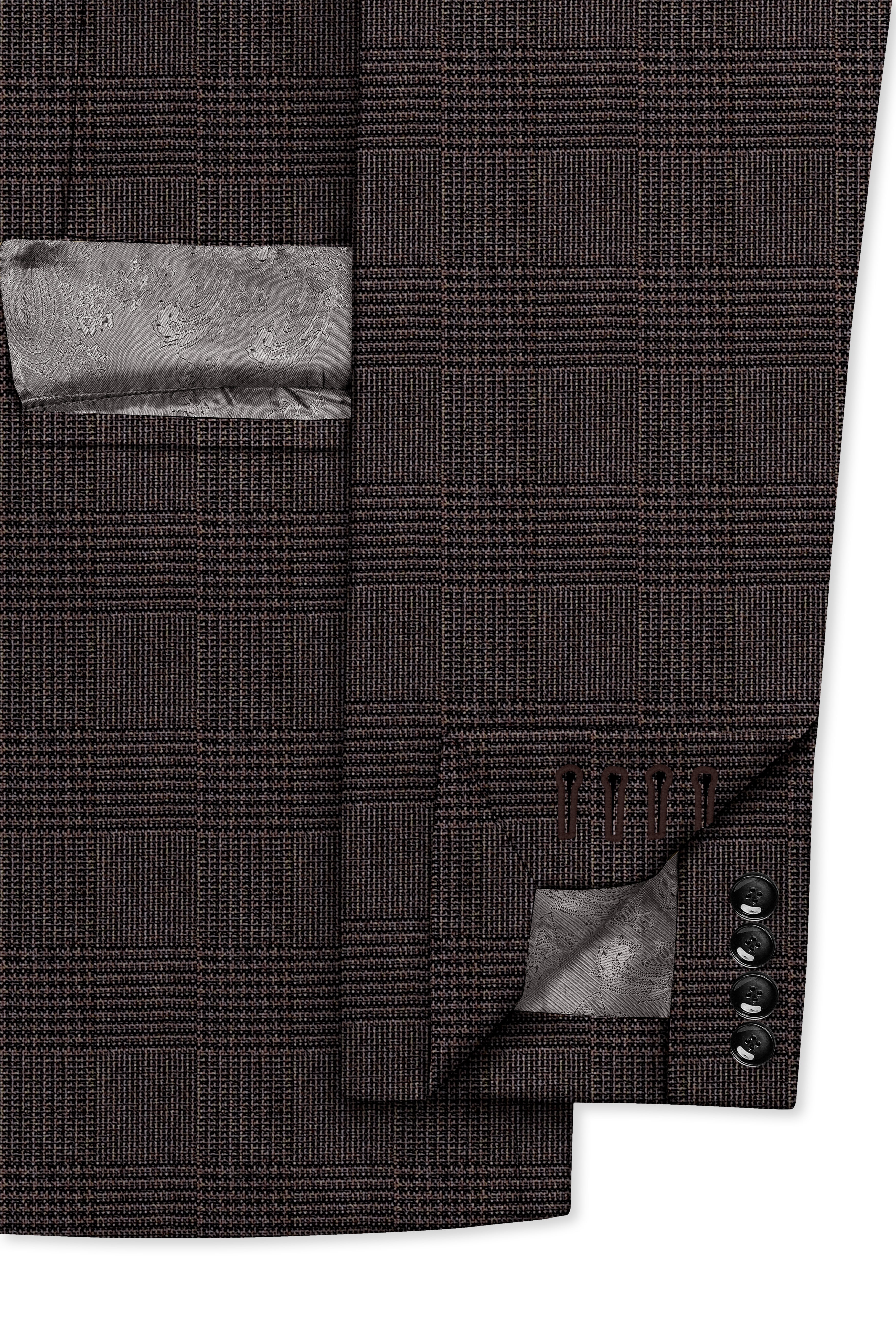Taupe Dark Brown Single-Breasted Suit