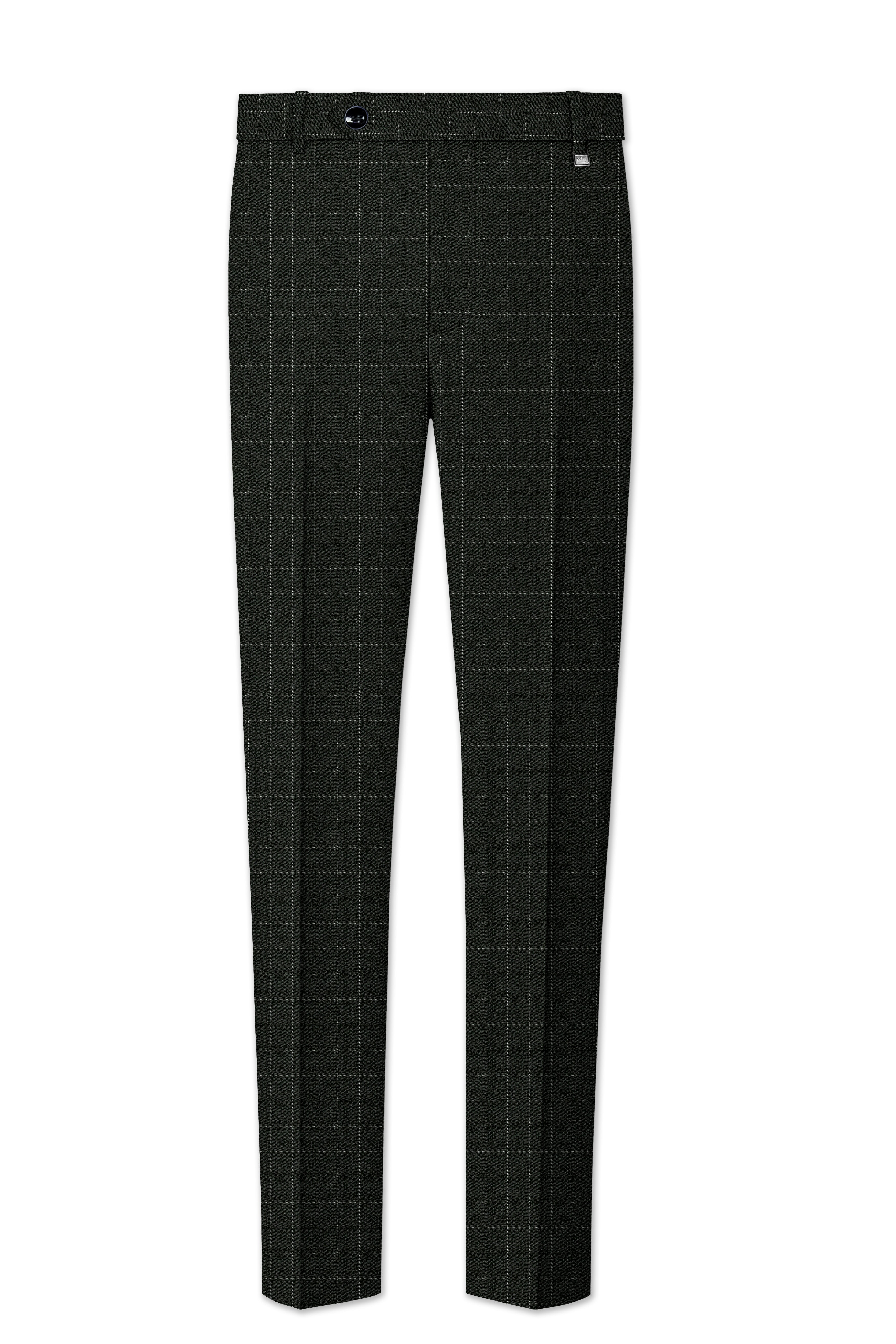 Dune Dark Green Subtle Checkered Double Breasted Suit