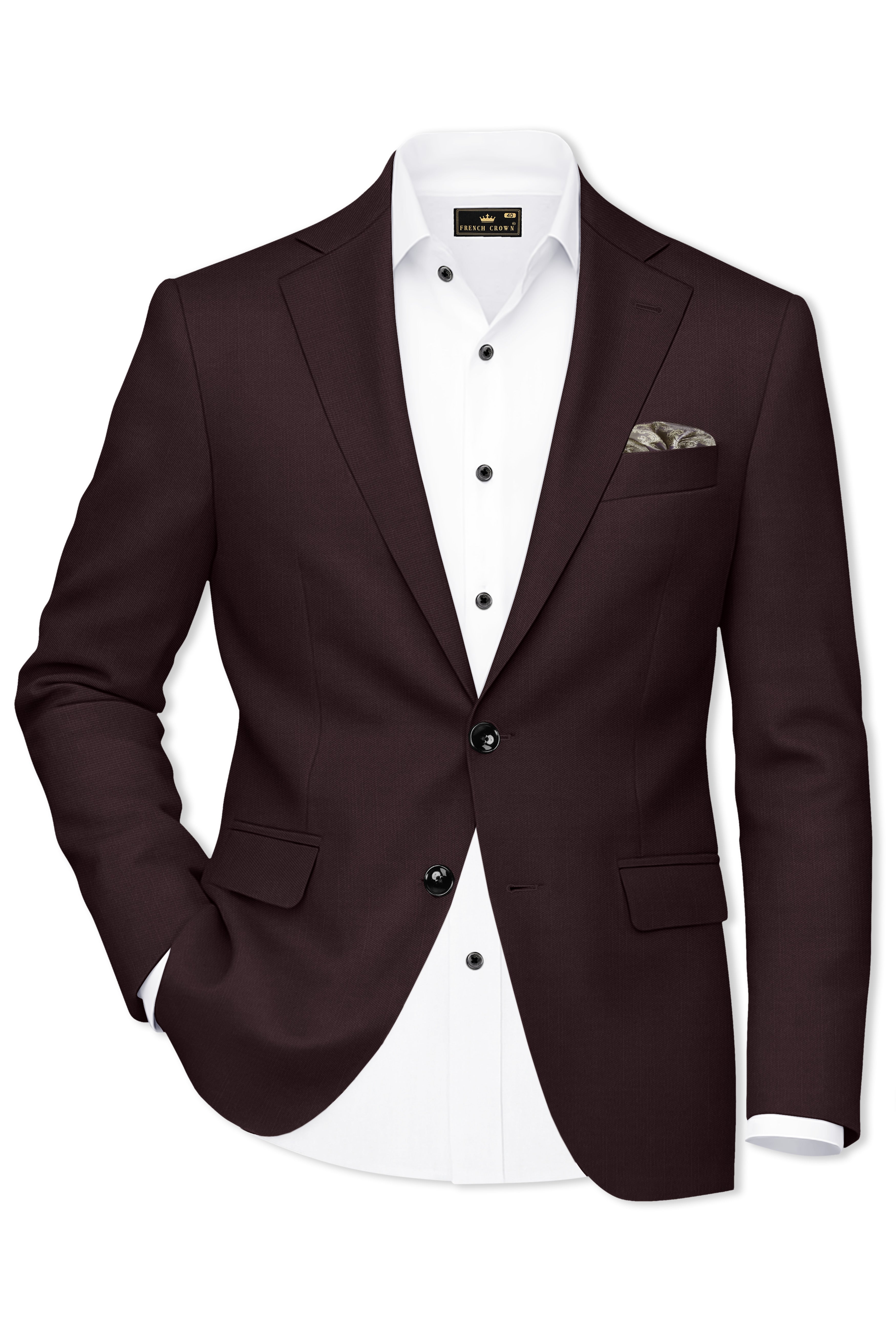Woody Dark Brown Single Breasted Suit