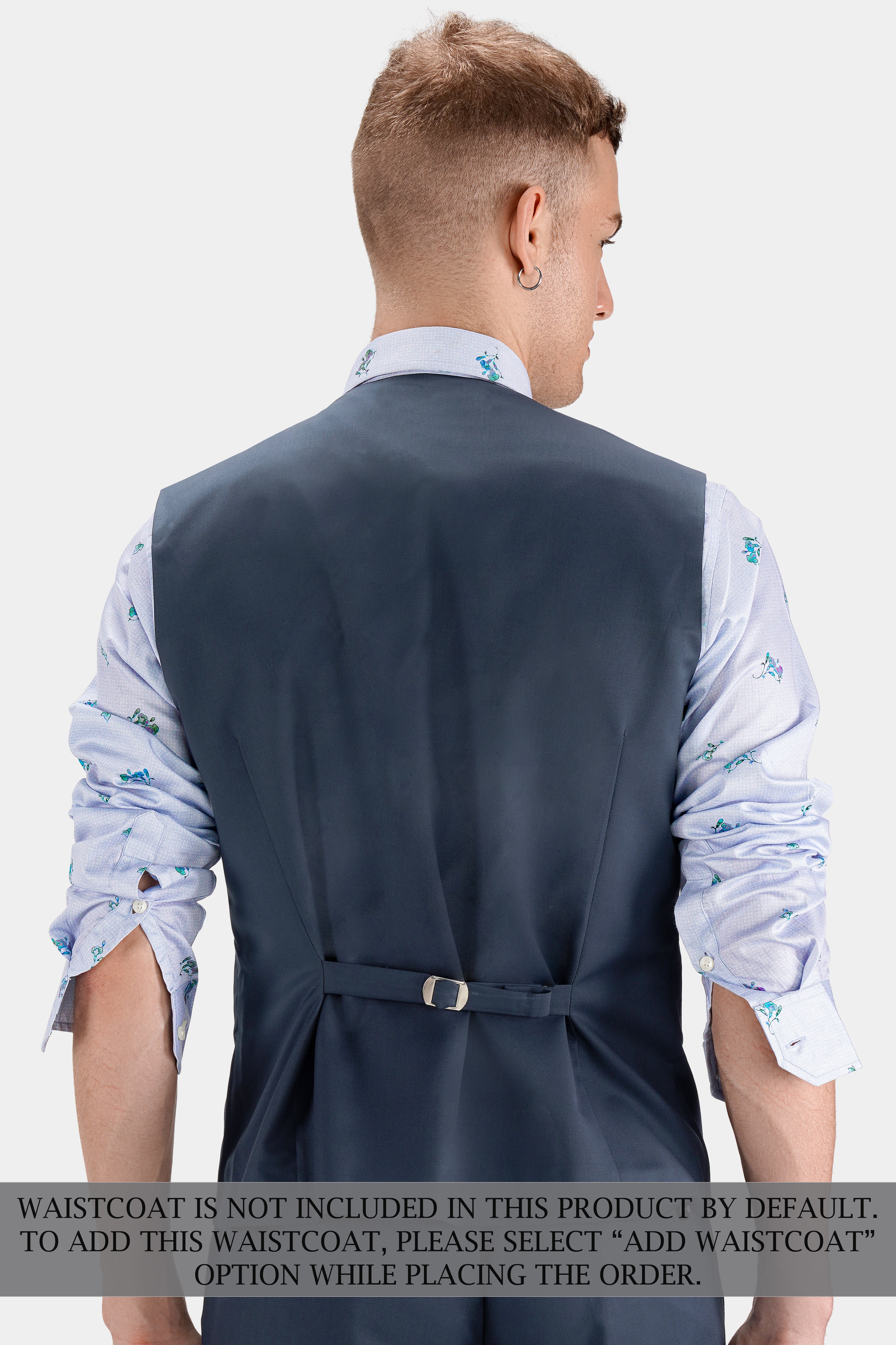 Dark Slate Blue Single Breasted Wool Rich Suit