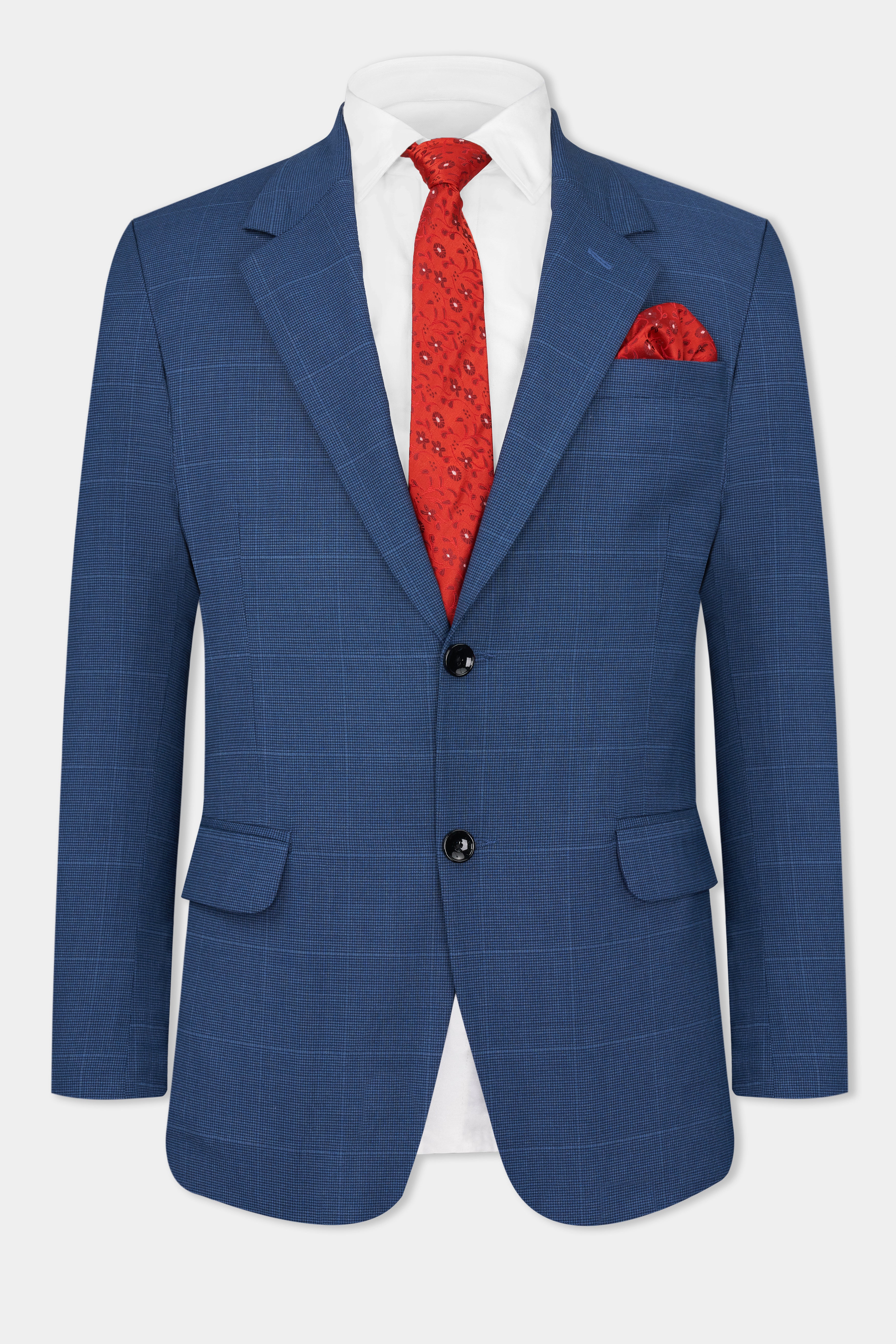 Gun Powder Blue Windowpane Wool Rich Stretchable traveler Suit ST2760-SB-36,ST2760-SB-38,ST2760-SB-40,ST2760-SB-42,ST2760-SB-44,ST2760-SB-46,ST2760-SB-48,ST2760-SB-50,ST2760-SB-52,ST2760-SB-54,ST2760-SB-56,ST2760-SB-58,ST2760-SB-60