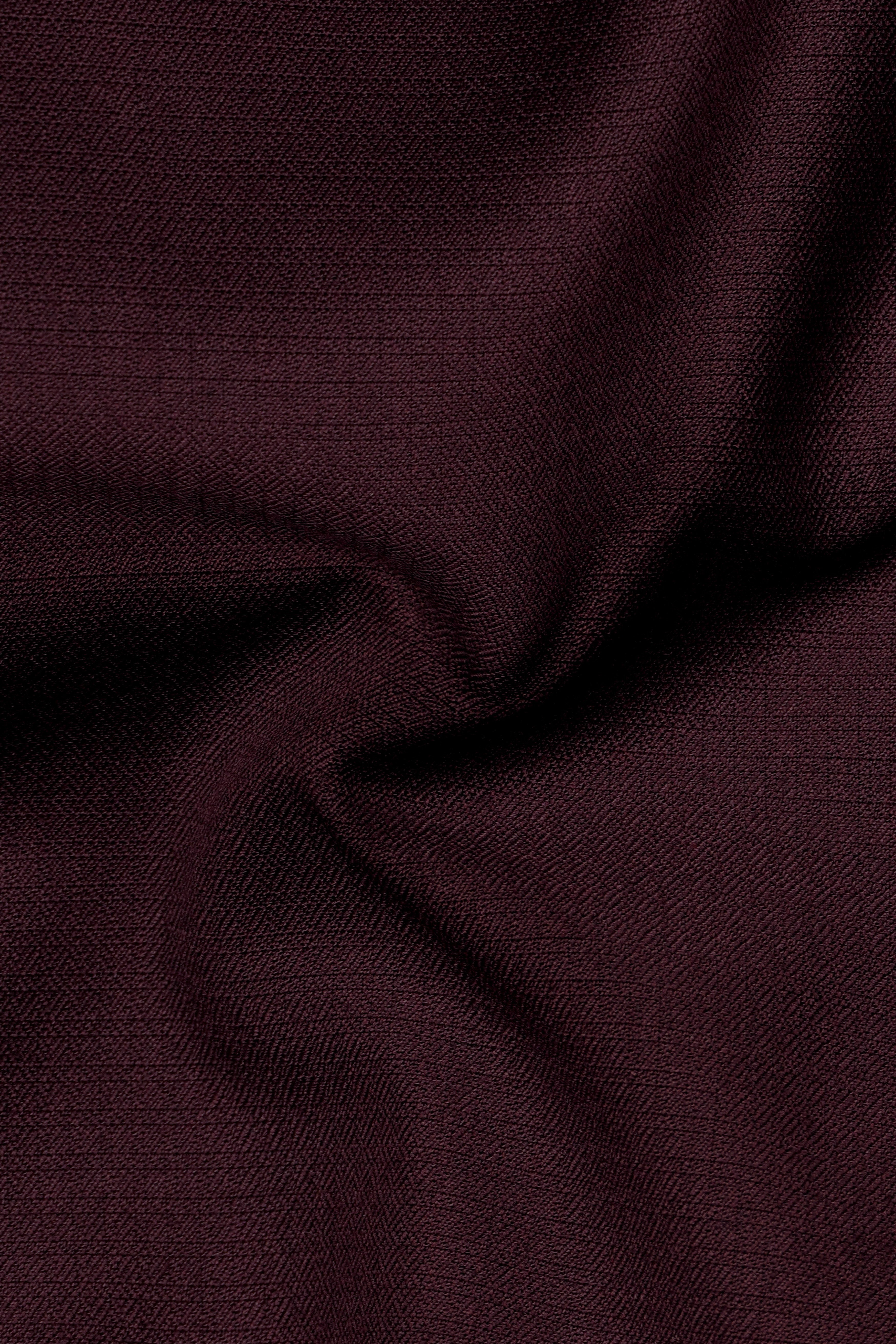 Eclipse Maroon Wool Rich Cross Placket Bandhgala Suit