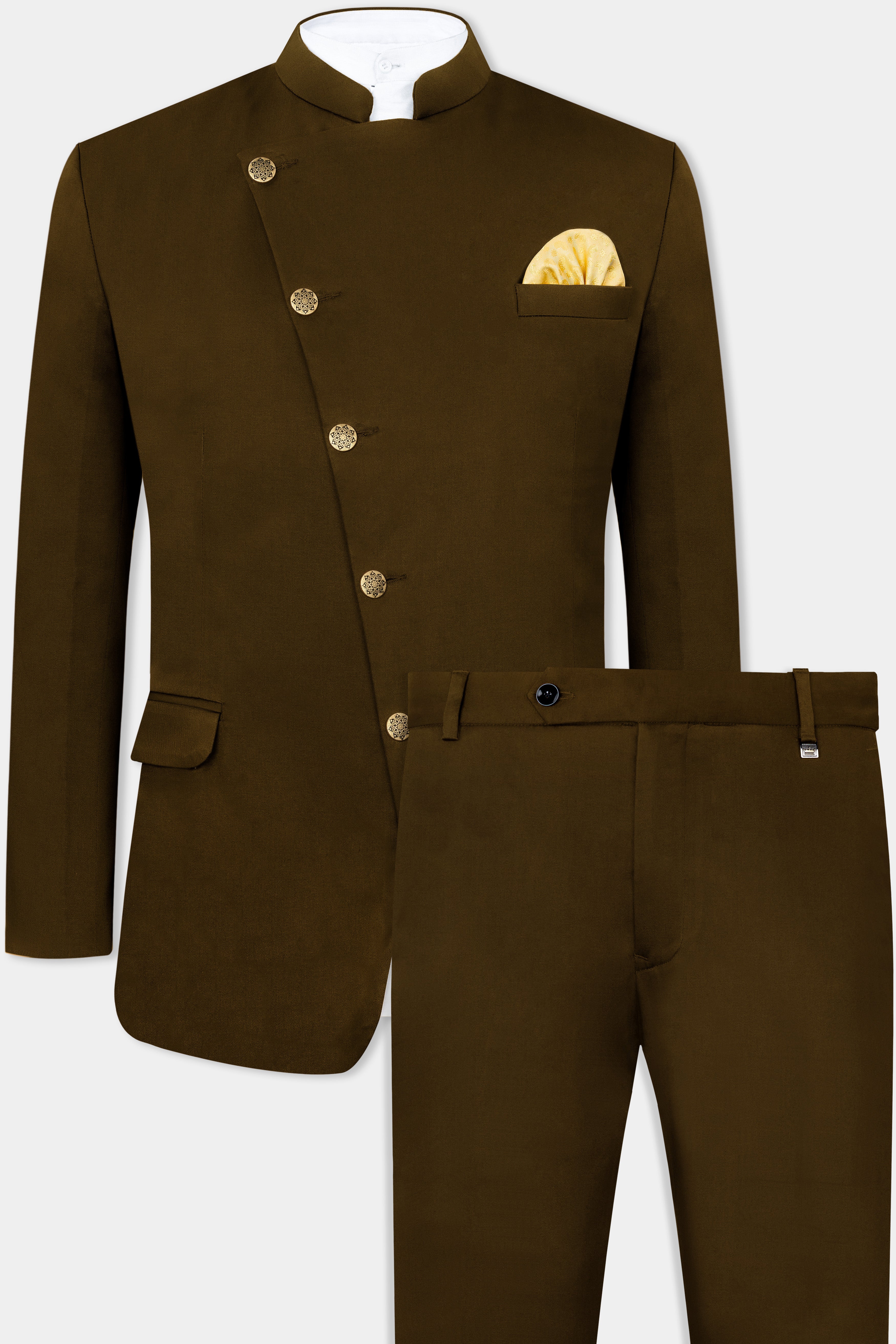 Metallic Bronze Brown Premium Cotton Cross Buttoned Bandhgala Stretchable Traveler Suit ST2781-CBG-36,ST2781-CBG-38,ST2781-CBG-40,ST2781-CBG-42,ST2781-CBG-44,ST2781-CBG-46,ST2781-CBG-48,ST2781-CBG-50,ST2781-CBG-52,ST2781-CBG-54,ST2781-CBG-56,ST2781-CBG-58,ST2781-CBG-60