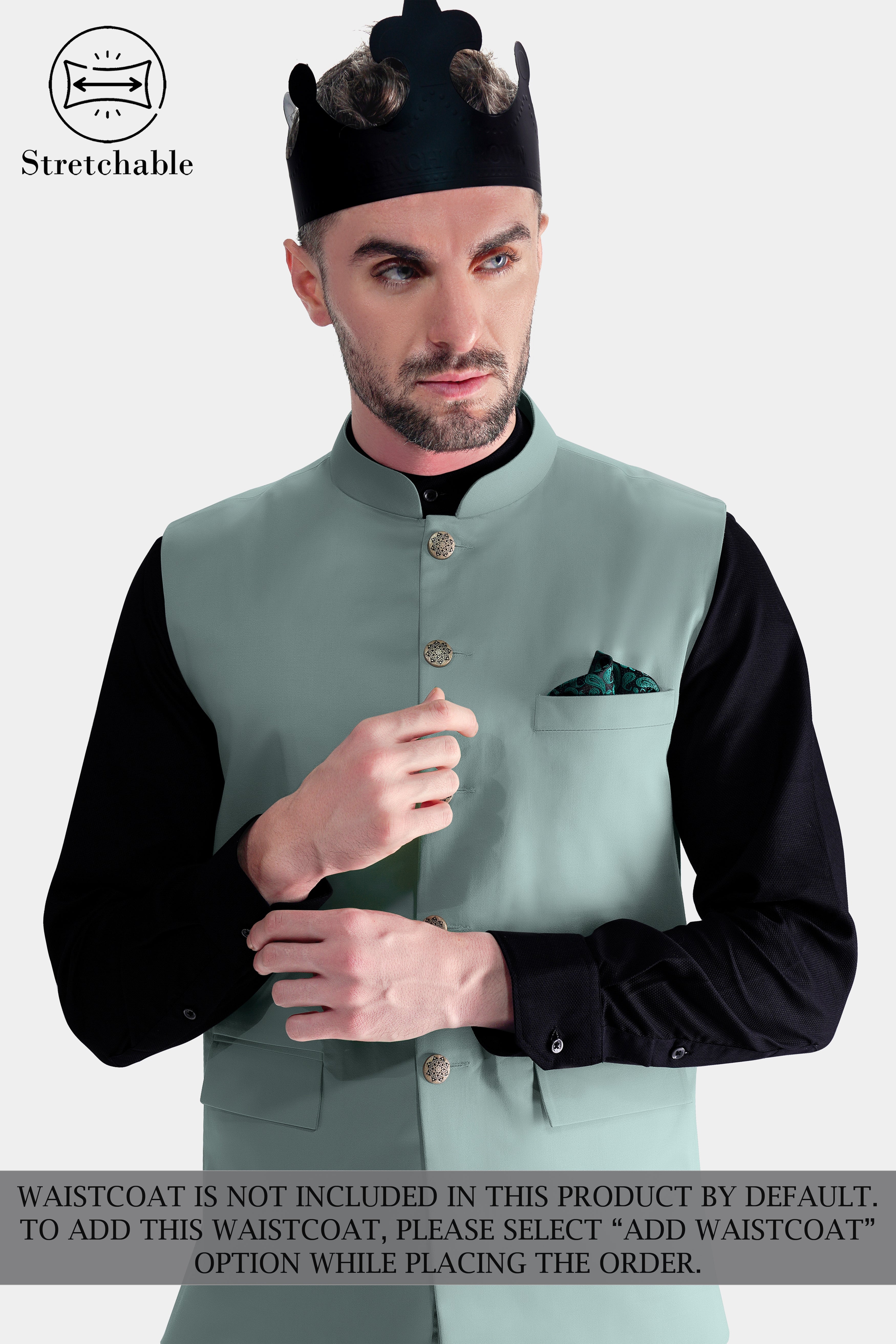 Edward Blue Premium Cotton Bandhgala Stretchable Traveler Suit ST2791-BG-36, ST2791-BG-38, ST2791-BG-40, ST2791-BG-42, ST2791-BG-44, ST2791-BG-46, ST2791-BG-48, ST2791-BG-50, ST2791-BG-52, ST2791-BG-54, ST2791-BG-56, ST2791-BG-58, ST2791-BG-60