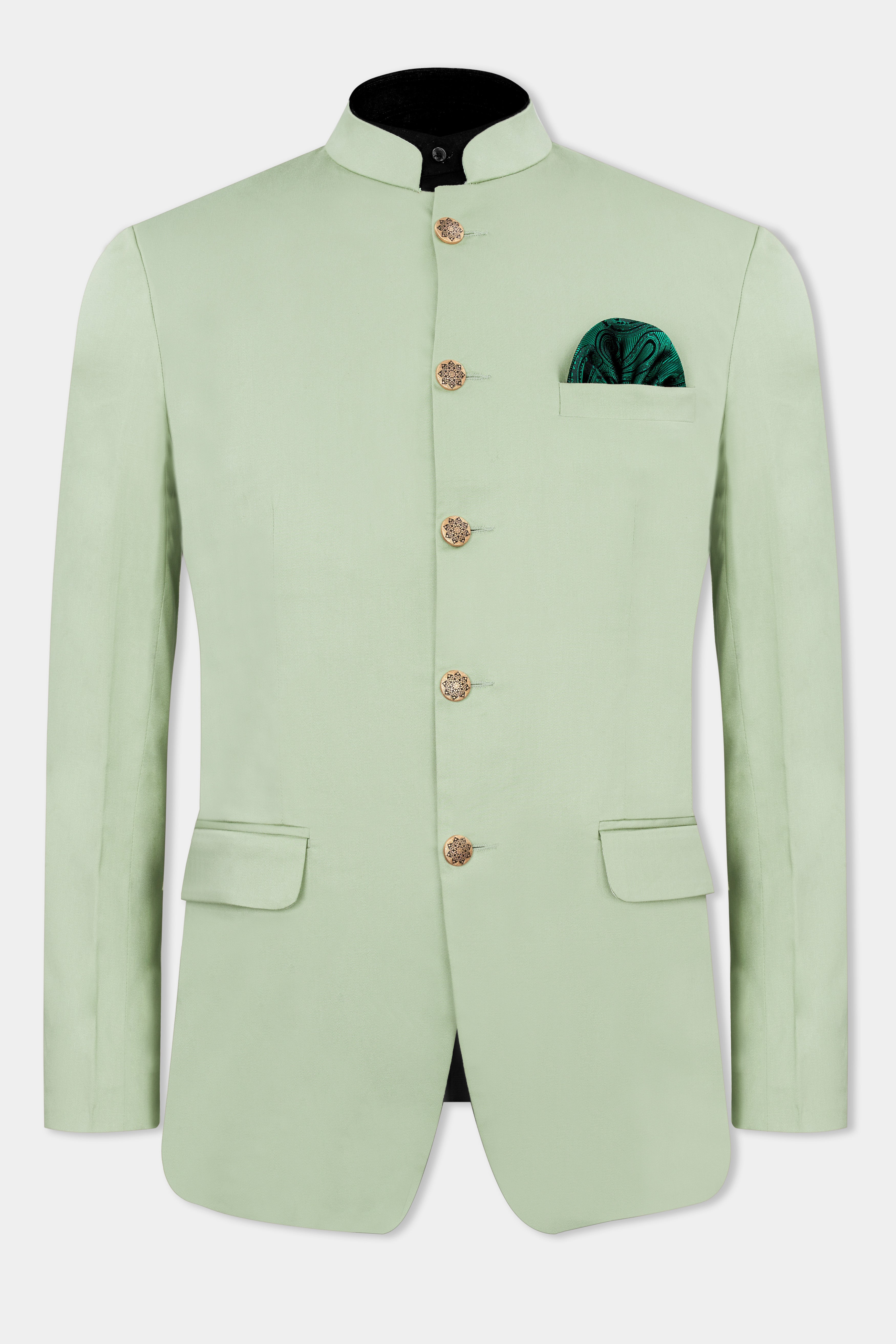 Coriander Green Premium Cotton Bandhgala Stretchable Traveler Suit ST2796-BG-36,ST2796-BG-38,ST2796-BG-40,ST2796-BG-42,ST2796-BG-44,ST2796-BG-46,ST2796-BG-48,ST2796-BG-50,ST2796-BG-52,ST2796-BG-54,ST2796-BG-56,ST2796-BG-58,ST2796-BG-60