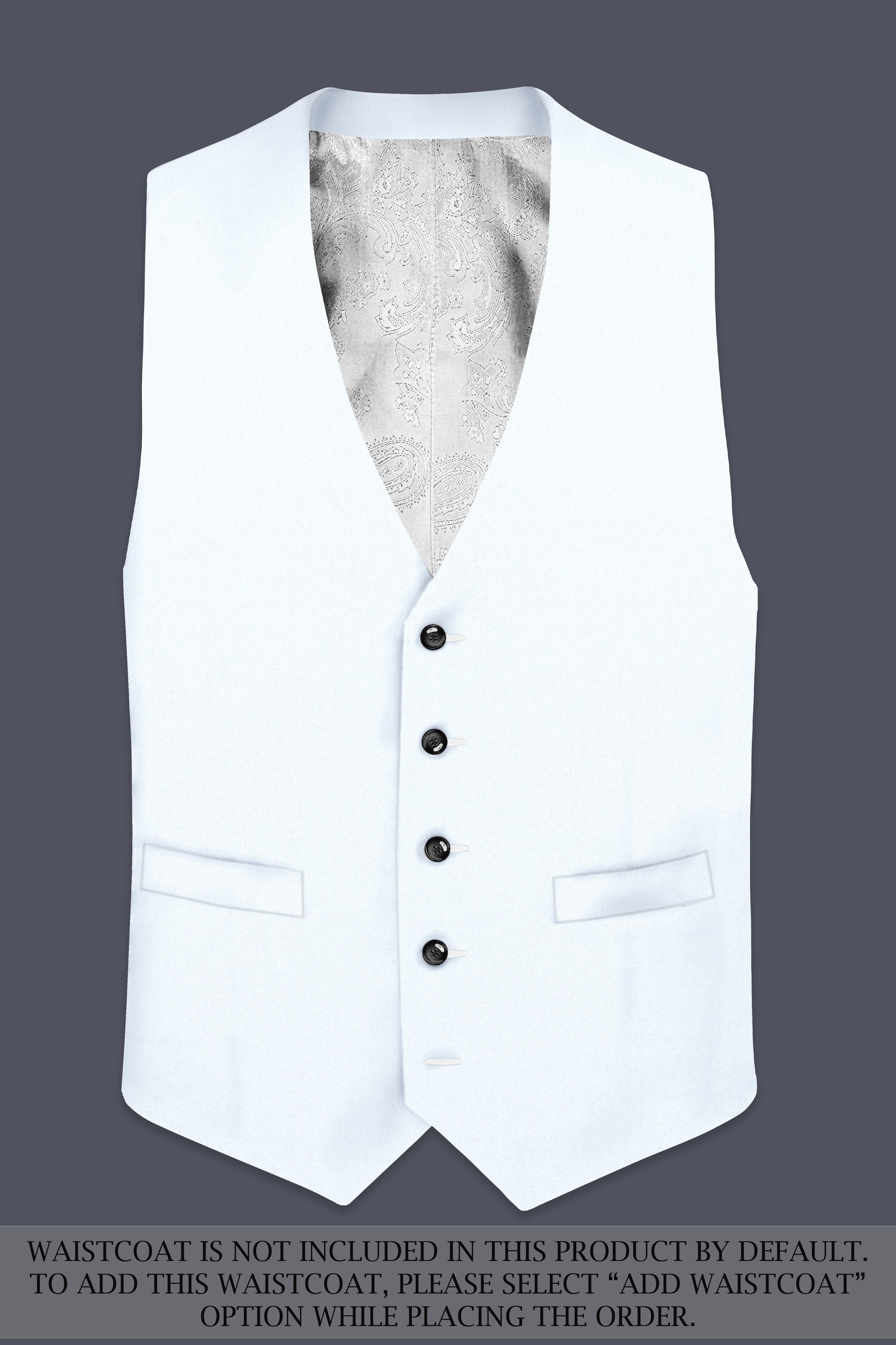 Bright White Stretchable Wool Rich Designer Suit