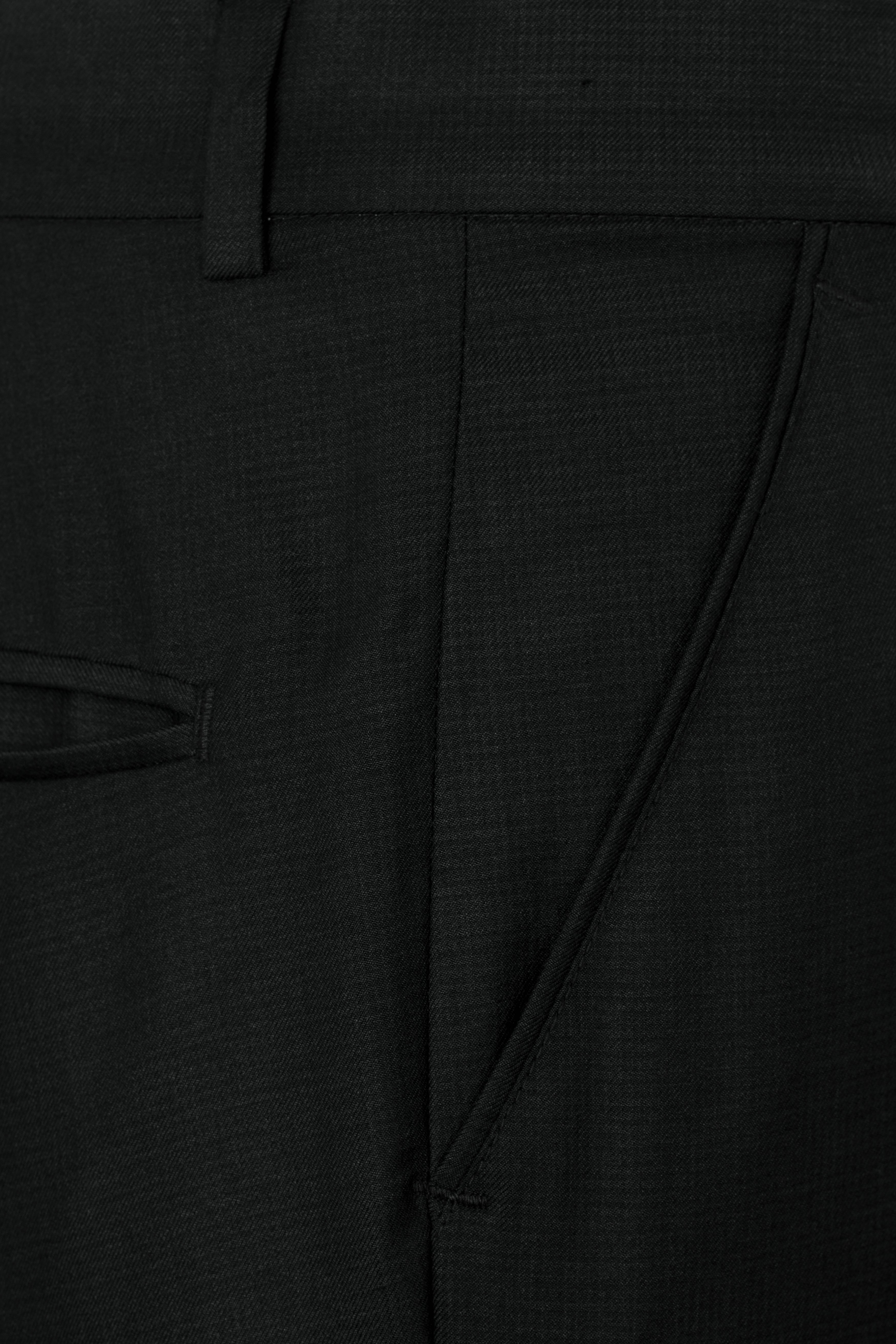 Jade Black Wool Rich Bandhgala Suit ST2818-BG-36,ST2818-BG-38,ST2818-BG-40,ST2818-BG-42,ST2818-BG-44,ST2818-BG-46,ST2818-BG-48,ST2818-BG-50,ST2818-BG-52,ST2818-BG-54,ST2818-BG-56,ST2818-BG-58,ST2818-BG-60