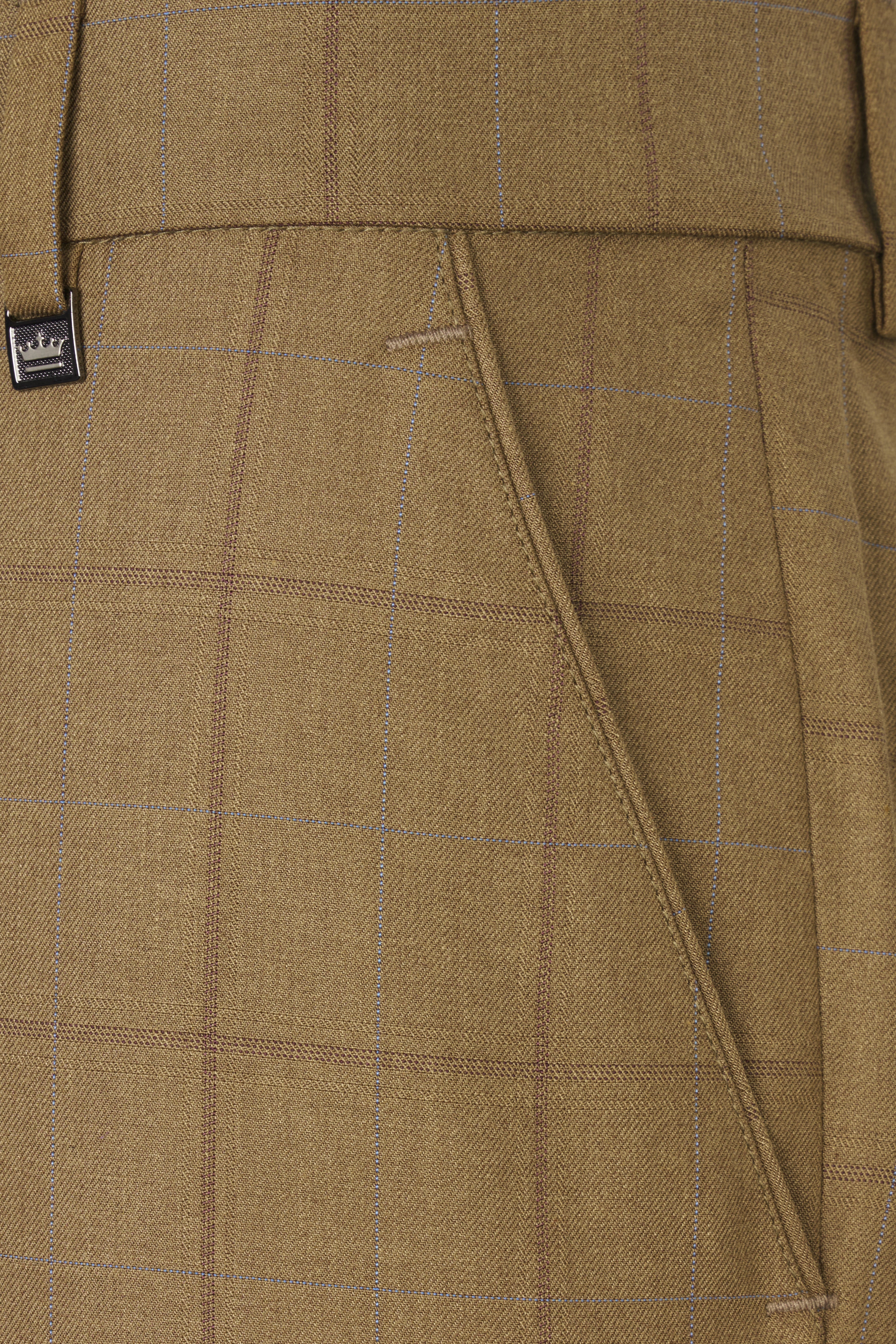 Barley Brown Windowpane Wool Rich Designer Suit ST2834-D330-36,ST2834-D330-38,ST2834-D330-40,ST2834-D330-42,ST2834-D330-44,ST2834-D330-46,ST2834-D330-48,ST2834-D330-50,ST2834-D330-52,ST2834-D330-54,ST2834-D330-56,ST2834-D330-58,ST2834-D330-60