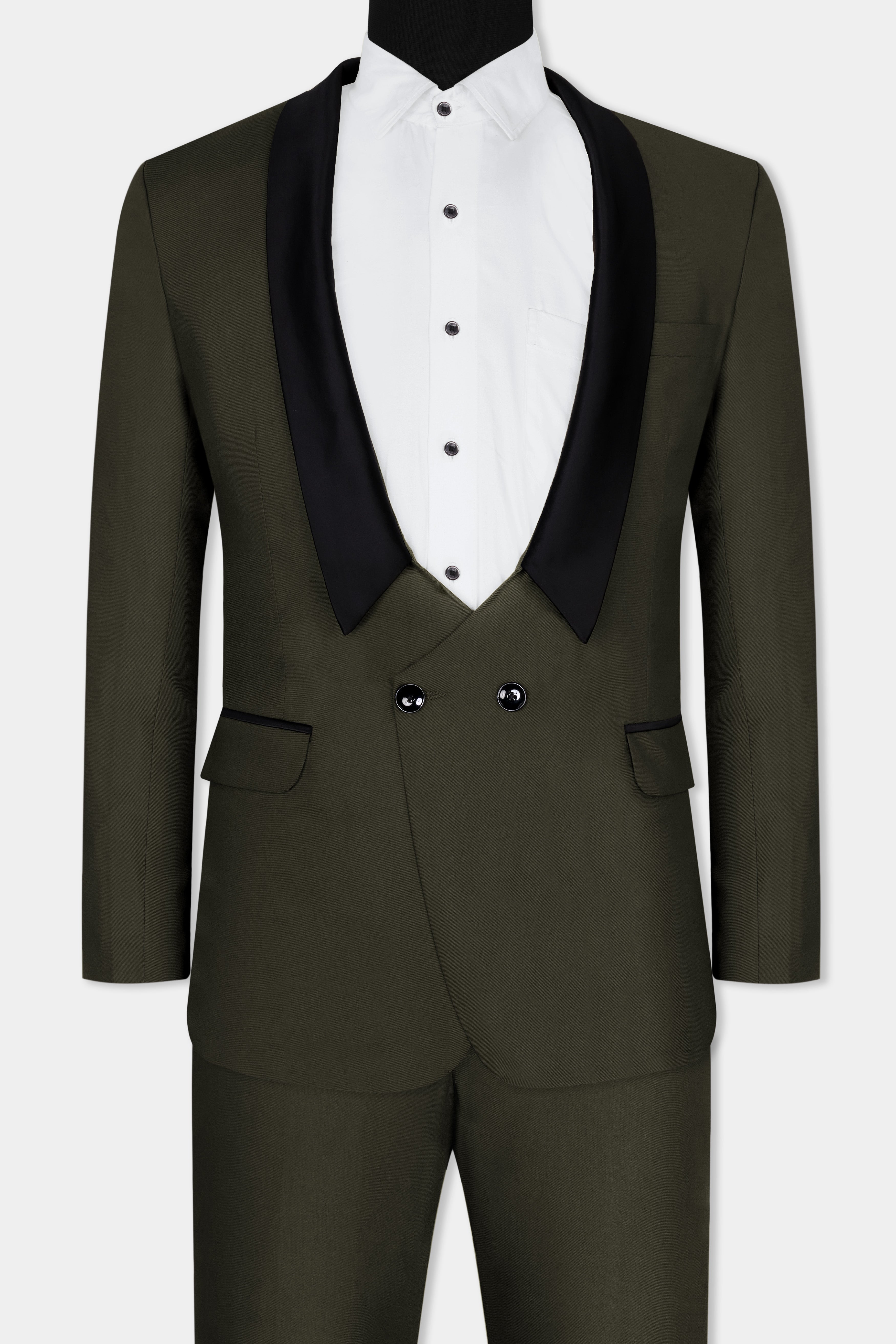 Birch Green Wool Rich Tuxedo Designer Suit ST2835-D385-36,ST2835-D385-38,ST2835-D385-40,ST2835-D385-42,ST2835-D385-44,ST2835-D385-46,ST2835-D385-48,ST2835-D385-50,ST2835-D385-52,ST2835-D385-54,ST2835-D385-56,ST2835-D385-58,ST2835-D385-60