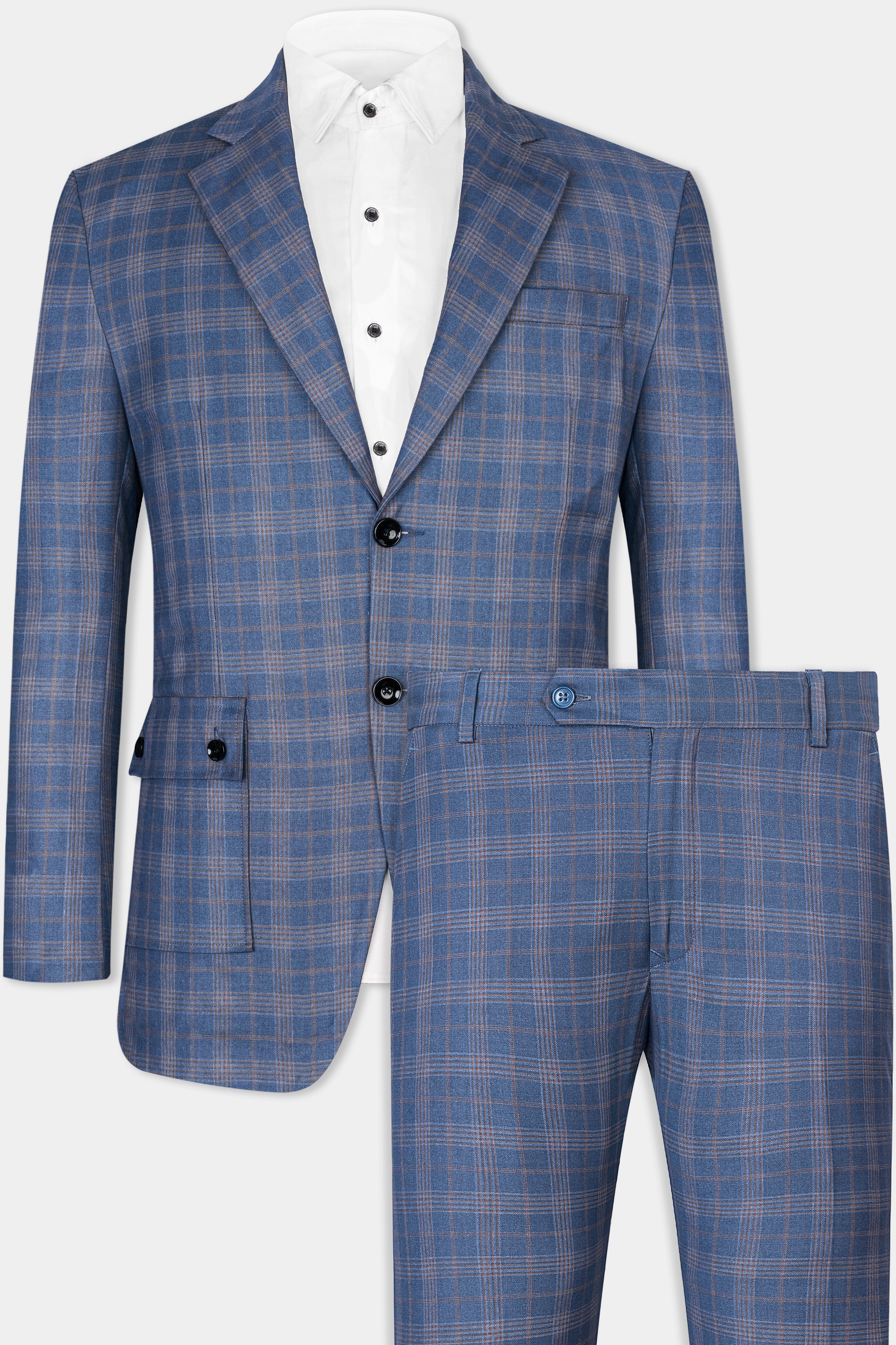 Alaskan Blue and Nevada Brown Plaid Wool Rich Designer Suit ST2836-SB-D387-36,ST2836-SB-D387-38,ST2836-SB-D387-40,ST2836-SB-D387-42,ST2836-SB-D387-44,ST2836-SB-D387-46,ST2836-SB-D387-48,ST2836-SB-D387-50,ST2836-SB-D387-52,ST2836-SB-D387-54,ST2836-SB-D387-56,ST2836-SB-D387-58,ST2836-SB-D387-60