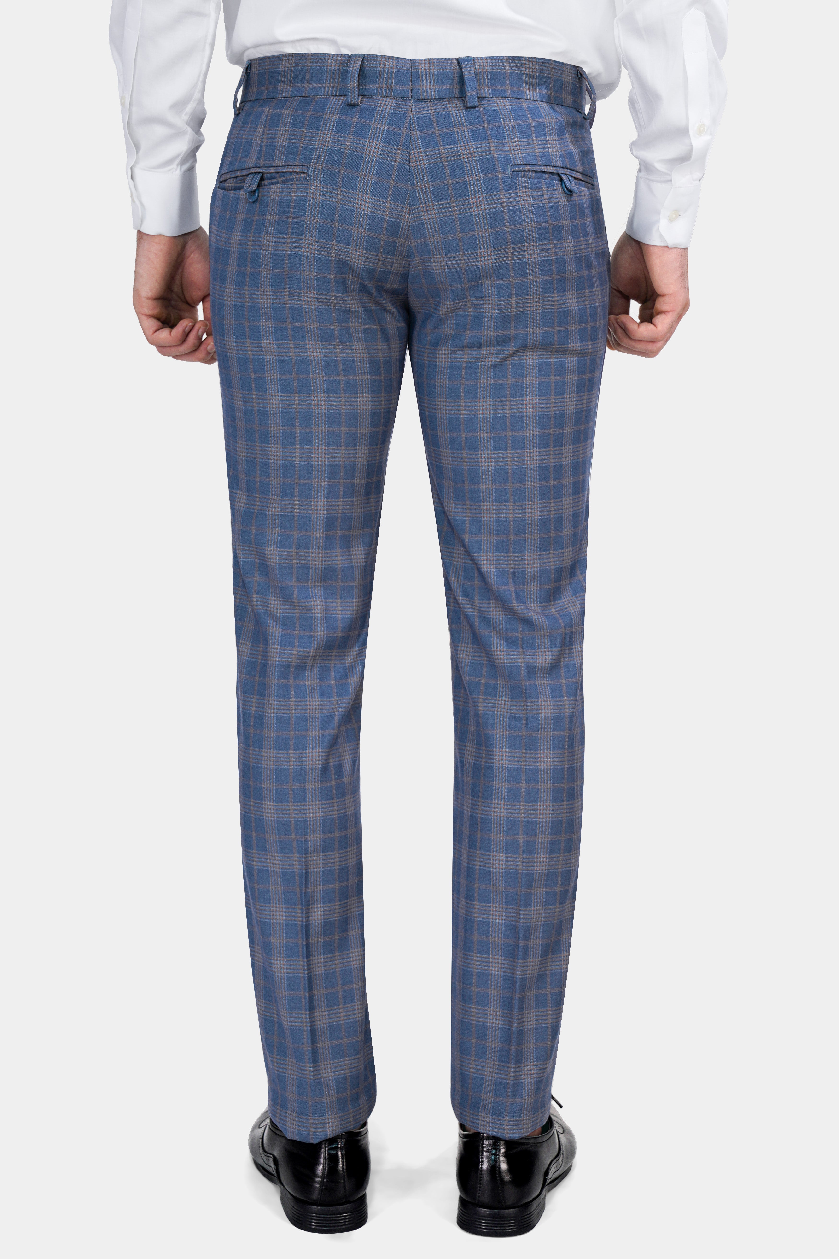 Alaskan Blue and Nevada Brown Plaid Wool Rich Designer Suit ST2836-SB-D387-36,ST2836-SB-D387-38,ST2836-SB-D387-40,ST2836-SB-D387-42,ST2836-SB-D387-44,ST2836-SB-D387-46,ST2836-SB-D387-48,ST2836-SB-D387-50,ST2836-SB-D387-52,ST2836-SB-D387-54,ST2836-SB-D387-56,ST2836-SB-D387-58,ST2836-SB-D387-60