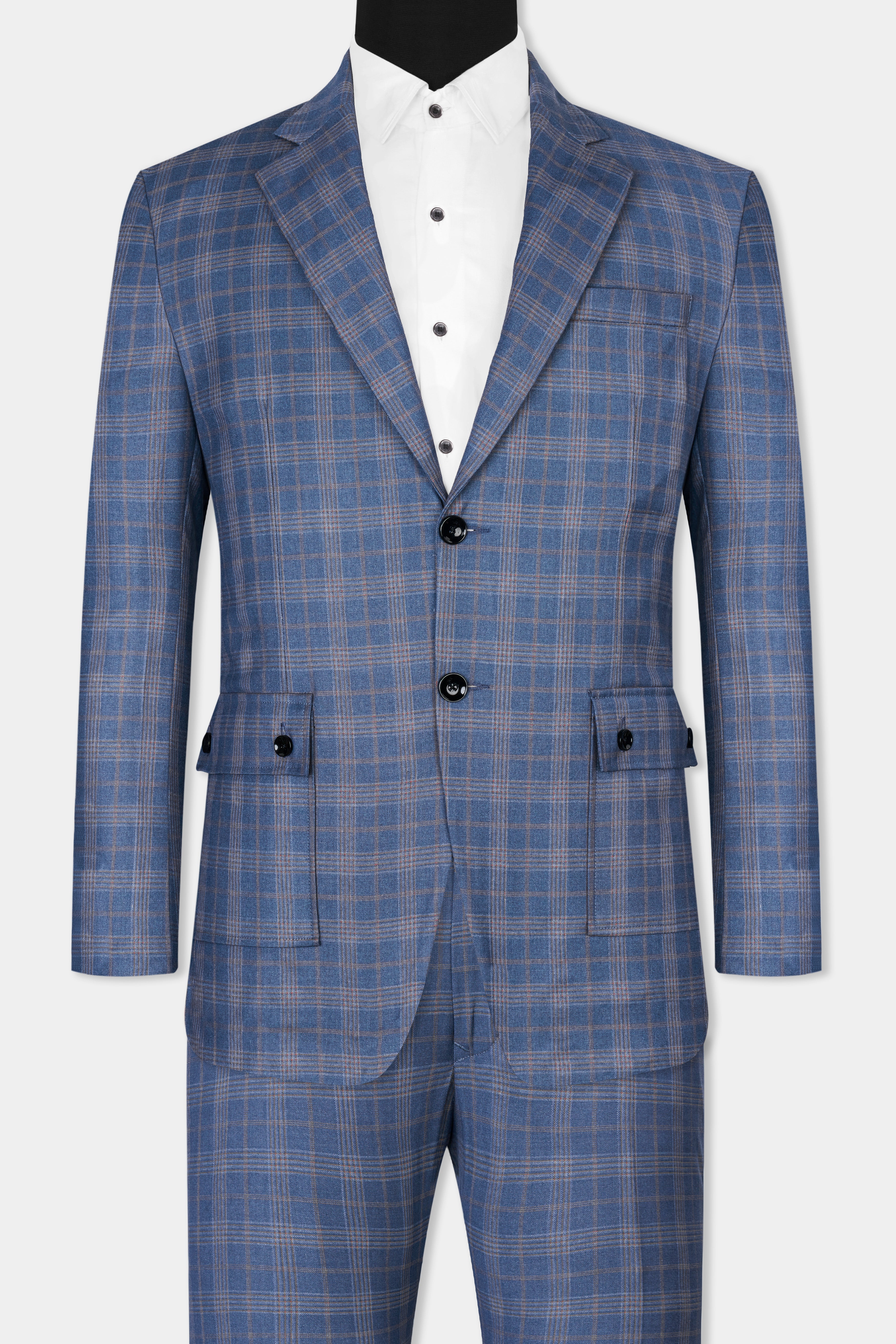 Alaskan Blue and Nevada Brown Plaid Wool Rich Designer Suit ST2836-SB-D387-36,ST2836-SB-D387-38,ST2836-SB-D387-40,ST2836-SB-D387-42,ST2836-SB-D387-44,ST2836-SB-D387-46,ST2836-SB-D387-48,ST2836-SB-D387-50,ST2836-SB-D387-52,ST2836-SB-D387-54,ST2836-SB-D387-56,ST2836-SB-D387-58,ST2836-SB-D387-60