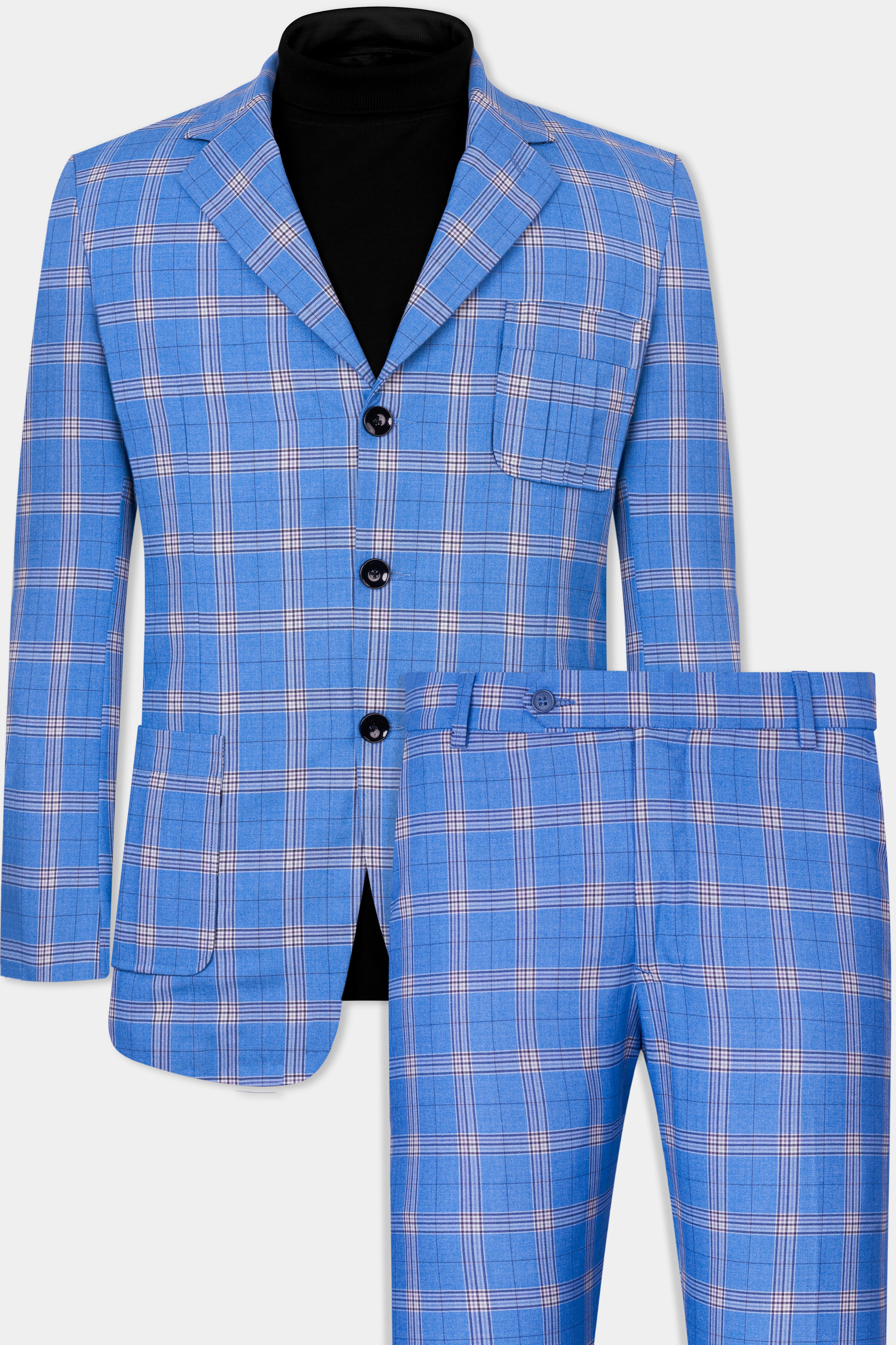 Celestial Blue and Martinique Purple Plaid Wool Rich Designer Suit ST2856-SB-D395-36,ST2856-SB-D395-38,ST2856-SB-D395-40,ST2856-SB-D395-42,ST2856-SB-D395-44,ST2856-SB-D395-46,ST2856-SB-D395-48,ST2856-SB-D395-50,ST2856-SB-D395-52,ST2856-SB-D395-54,ST2856-SB-D395-56,ST2856-SB-D395-58,ST2856-SB-D395-60