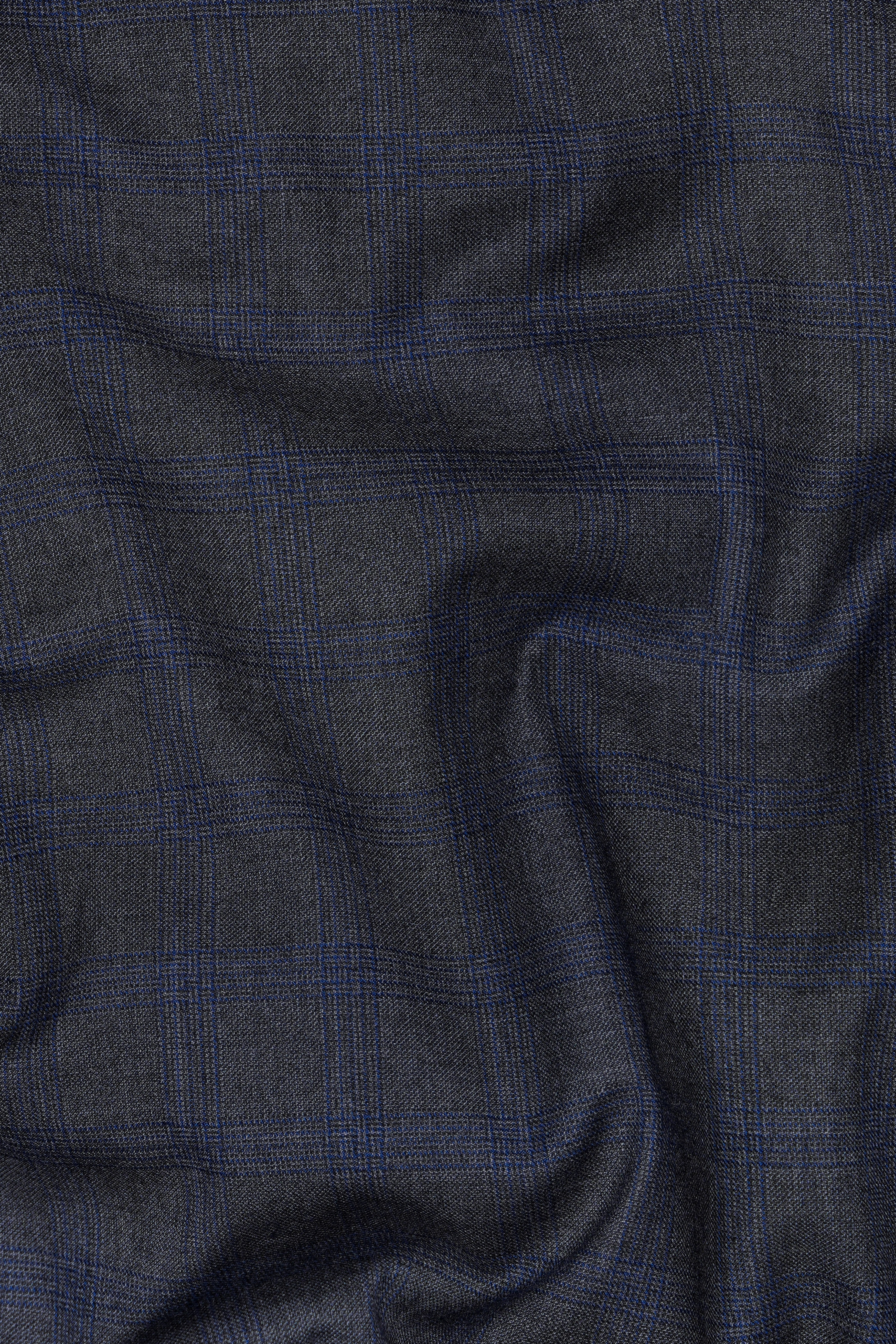 Capecod Gray and Delft Blue Subtle Checkered Wool Rich Suit ST2905-SB-36,ST2905-SB-38,ST2905-SB-40,ST2905-SB-42,ST2905-SB-44,ST2905-SB-46,ST2905-SB-48,ST2905-SB-50,ST2905-SB-52,ST2905-SB-54,ST2905-SB-56,ST2905-SB-58,ST2905-SB-60