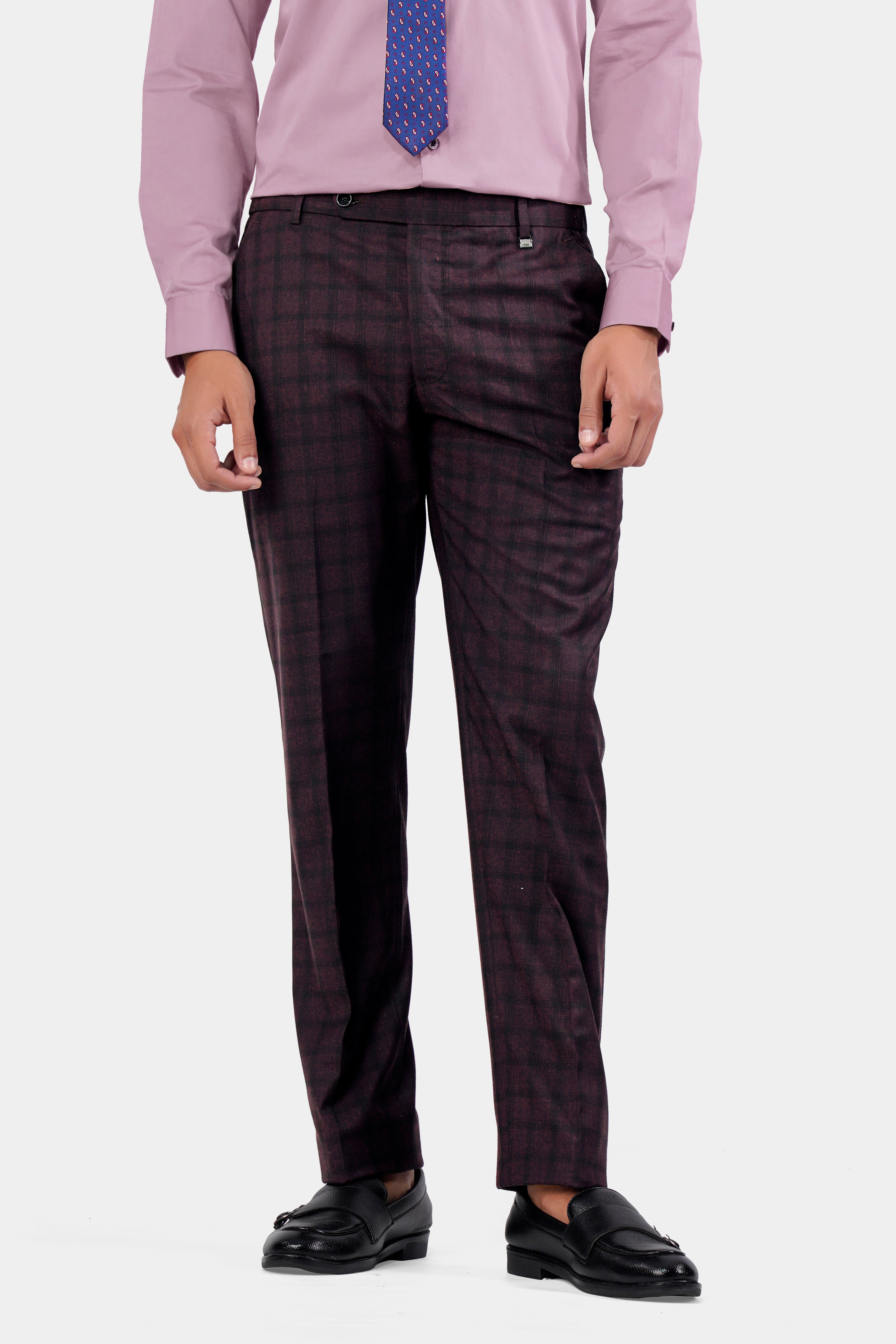 Cinder Purple Checkered Double Breasted Wool Rich Suit ST2916-DB-36,ST2916-DB-38,ST2916-DB-40,ST2916-DB-42,ST2916-DB-44,ST2916-DB-46,ST2916-DB-48,ST2916-DB-50,ST2916-DB-52,ST2916-DB-54,ST2916-DB-56,ST2916-DB-58,ST2916-DB-60