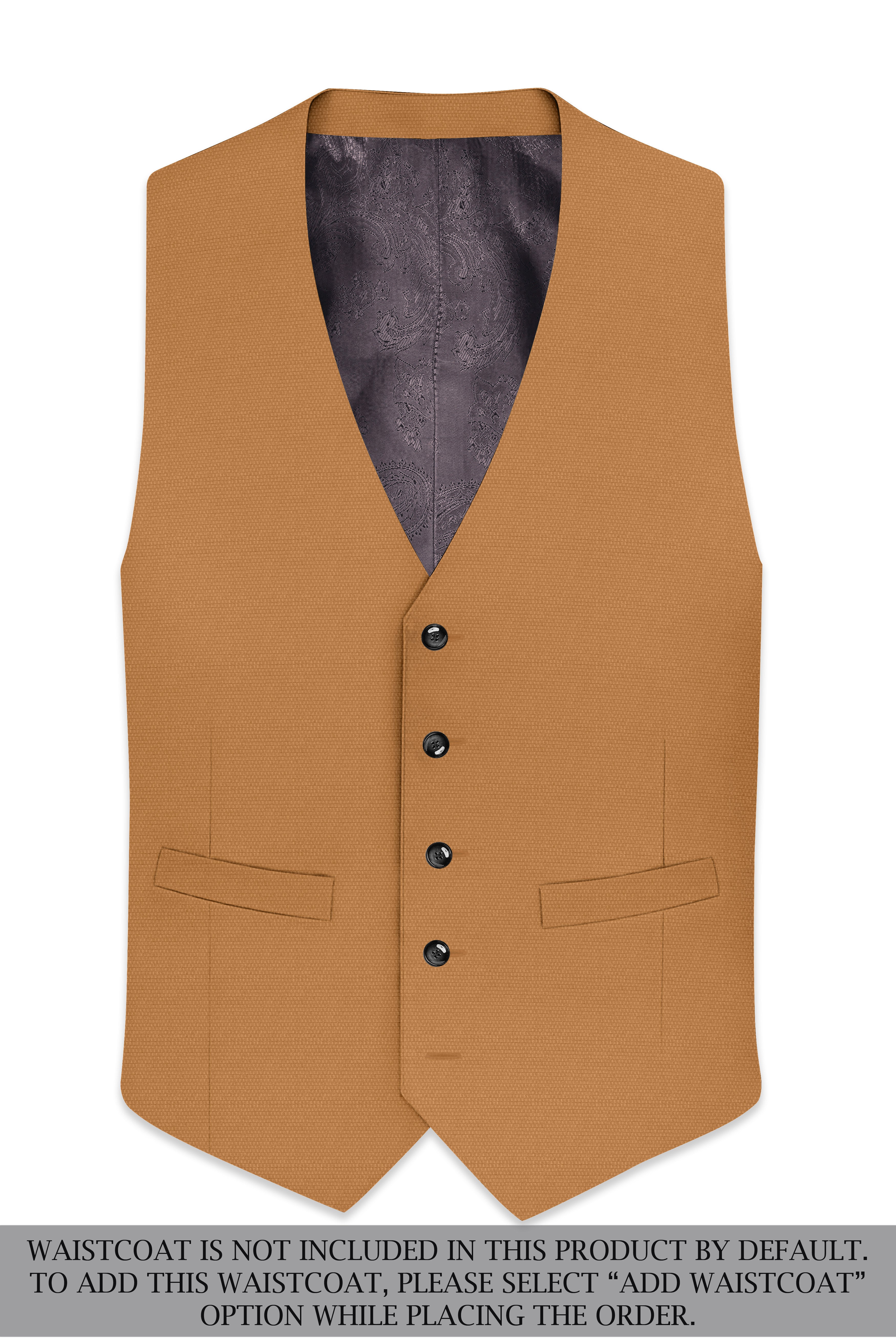 Twine Brown Dobby Textured Single Breasted Suit