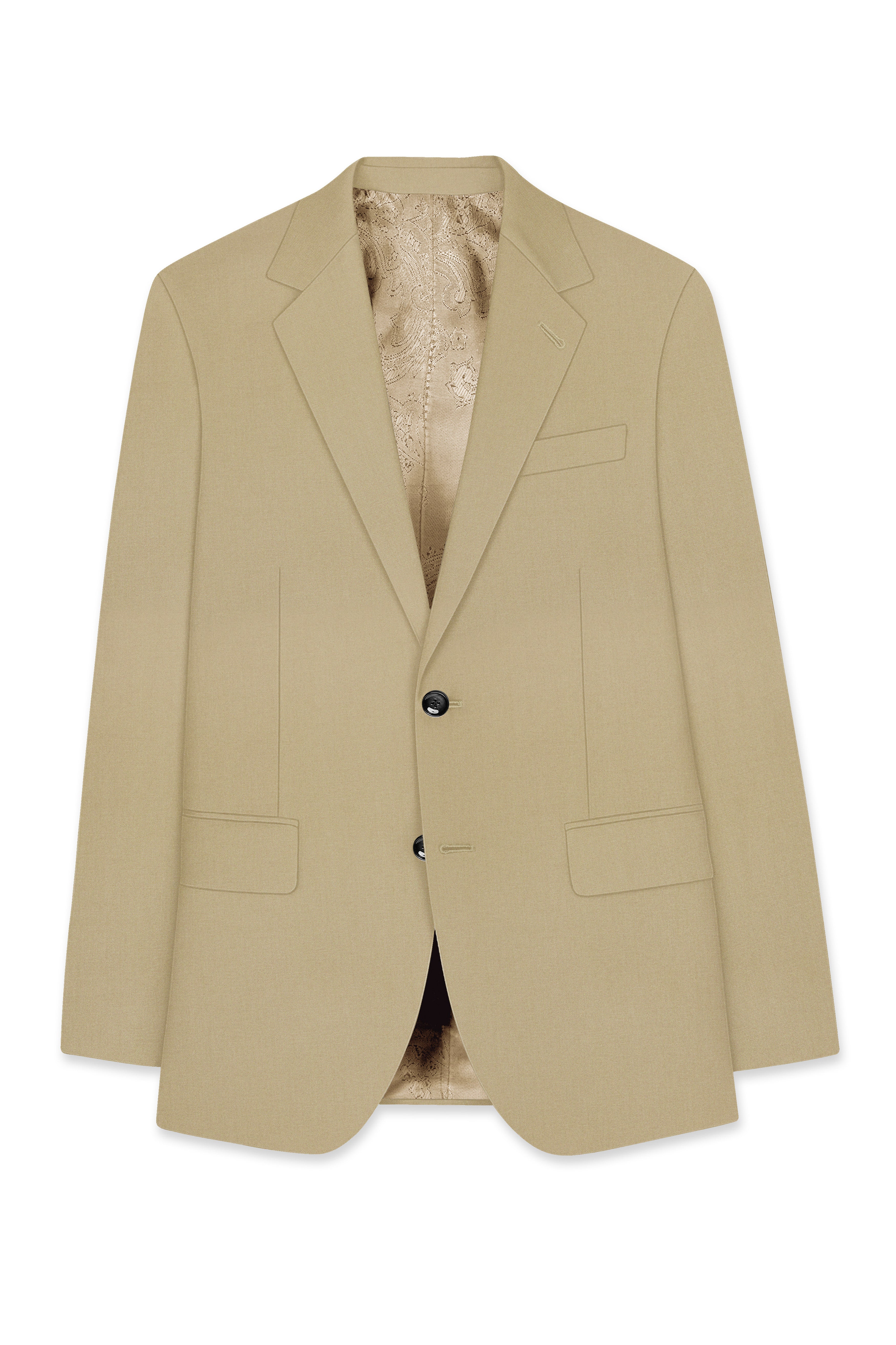 Yuma Cream Wool Rich Single Breasted Suit