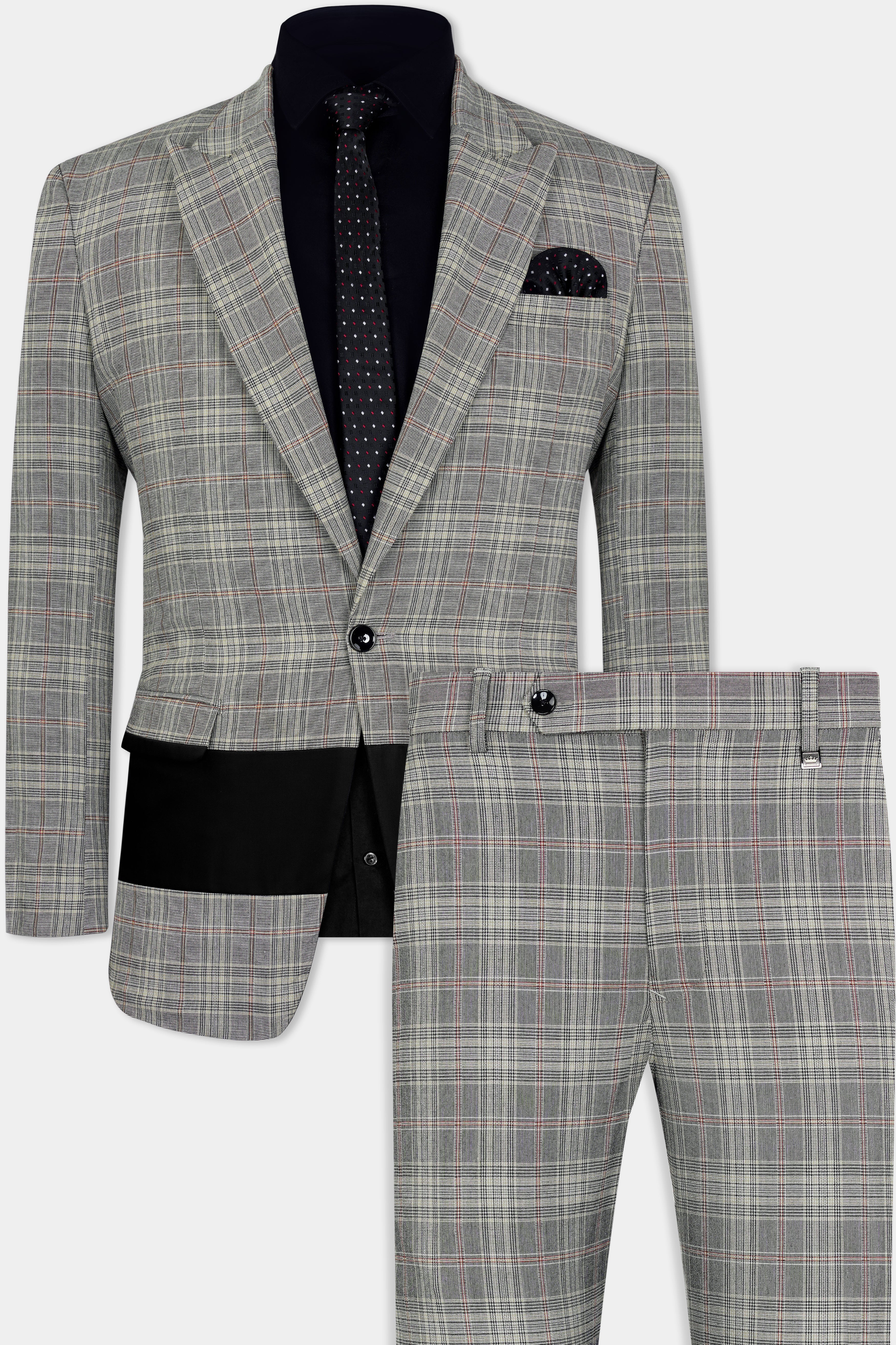 Chalice Gray Plaid and Black Wool Rich Designer Suit ST2928-SBP-D73-36,ST2928-SBP-D73-38,ST2928-SBP-D73-40,ST2928-SBP-D73-42,ST2928-SBP-D73-44,ST2928-SBP-D73-46,ST2928-SBP-D73-48,ST2928-SBP-D73-50,ST2928-SBP-D73-52,ST2928-SBP-D73-54,ST2928-SBP-D73-56,ST2928-SBP-D73-58,ST2928-SBP-D73-60
