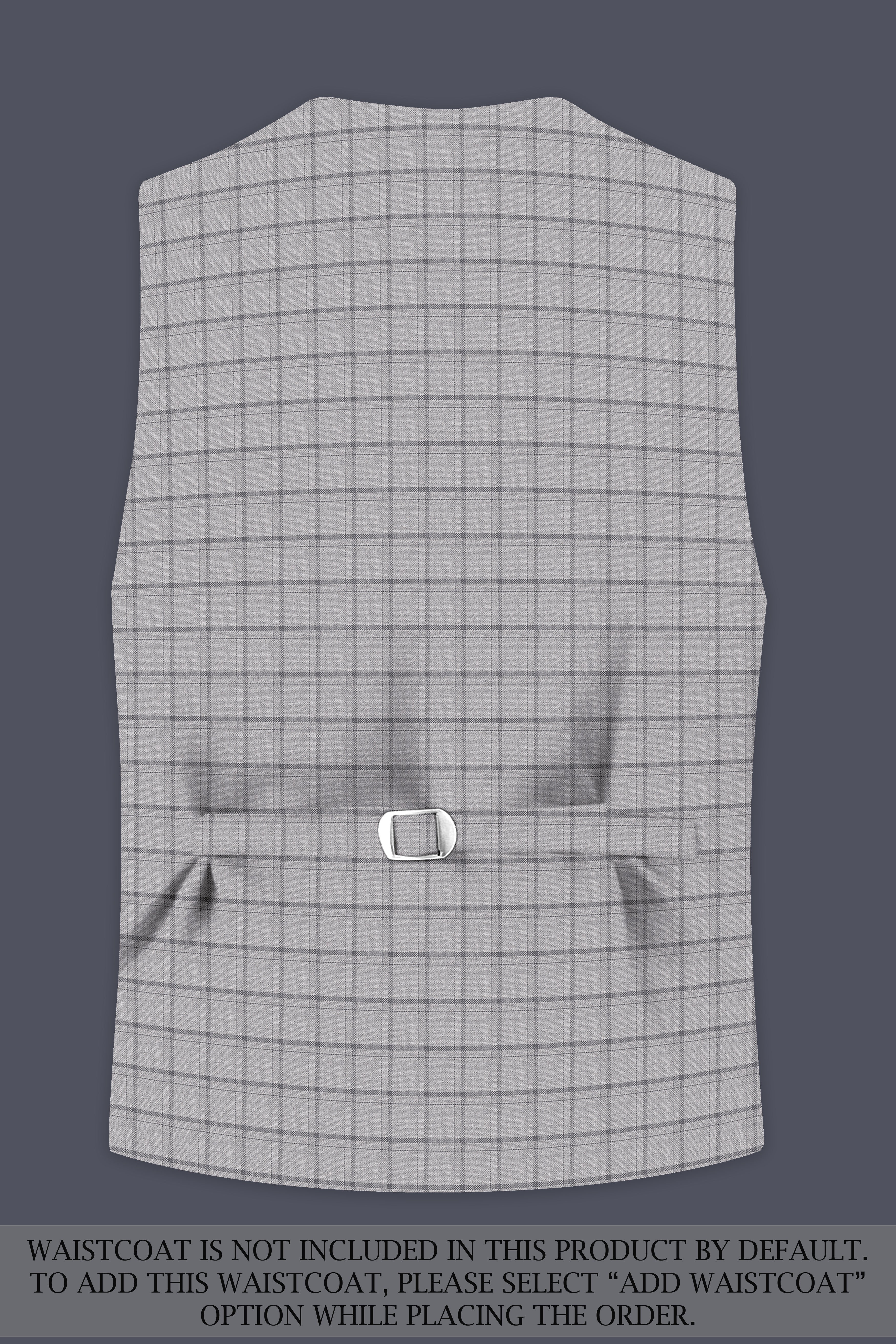 Boulder Gray Checkered Wool Rich Double Breasted Suit