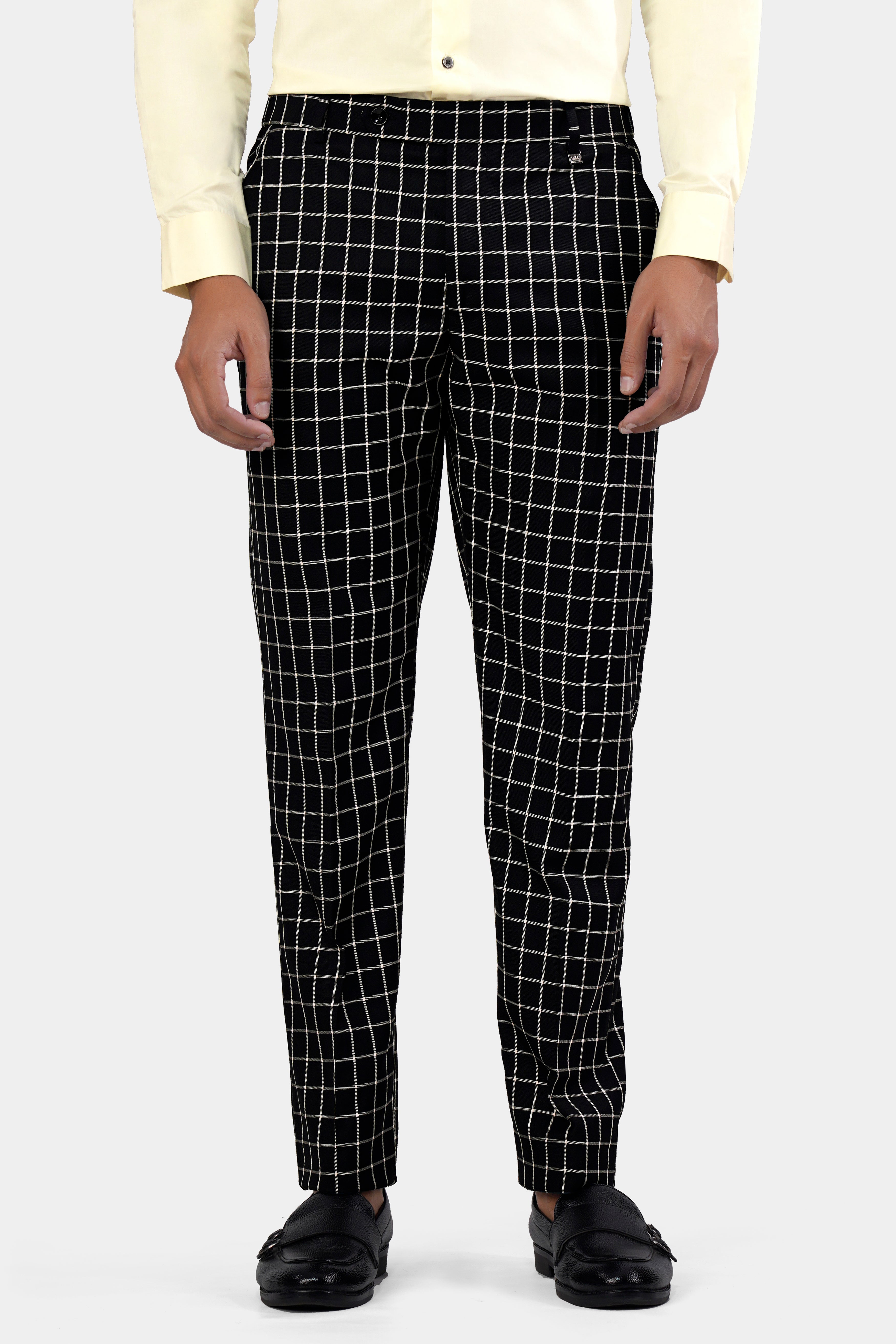 Jade Black and White Checkered Wool Rich Double Breasted Suit ST2932-DB-36,ST2932-DB-38,ST2932-DB-40,ST2932-DB-42,ST2932-DB-44,ST2932-DB-46,ST2932-DB-48,ST2932-DB-50,ST2932-DB-52,ST2932-DB-54,ST2932-DB-56,ST2932-DB-58,ST2932-DB-60