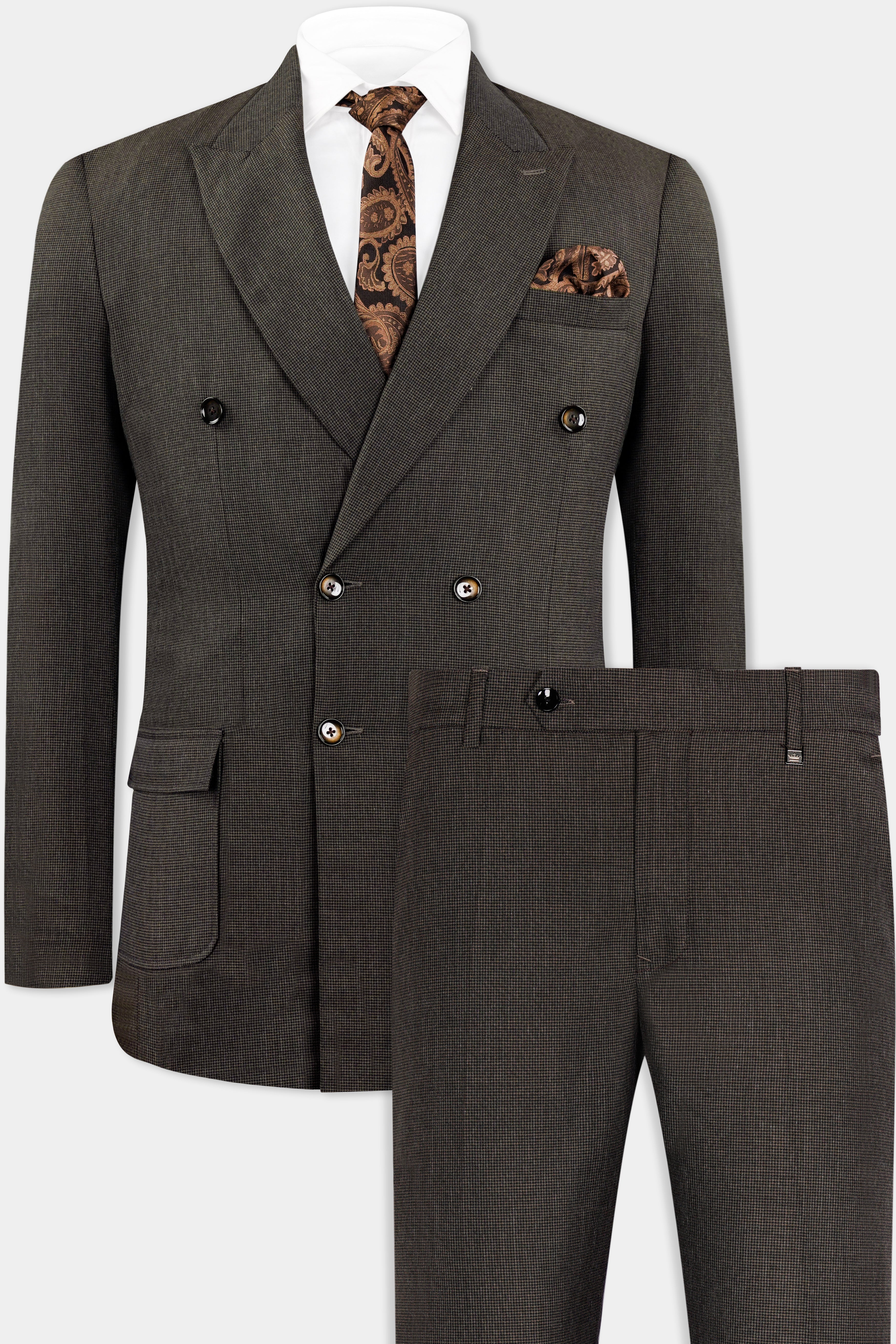 Taupe Brown Wool Rich Double Breasted Designer Suit ST2933-DB-D74-36,ST2933-DB-D74-38,ST2933-DB-D74-40,ST2933-DB-D74-42,ST2933-DB-D74-44,ST2933-DB-D74-46,ST2933-DB-D74-48,ST2933-DB-D74-50,ST2933-DB-D74-52,ST2933-DB-D74-54,ST2933-DB-D74-56,ST2933-DB-D74-58,ST2933-DB-D74-60