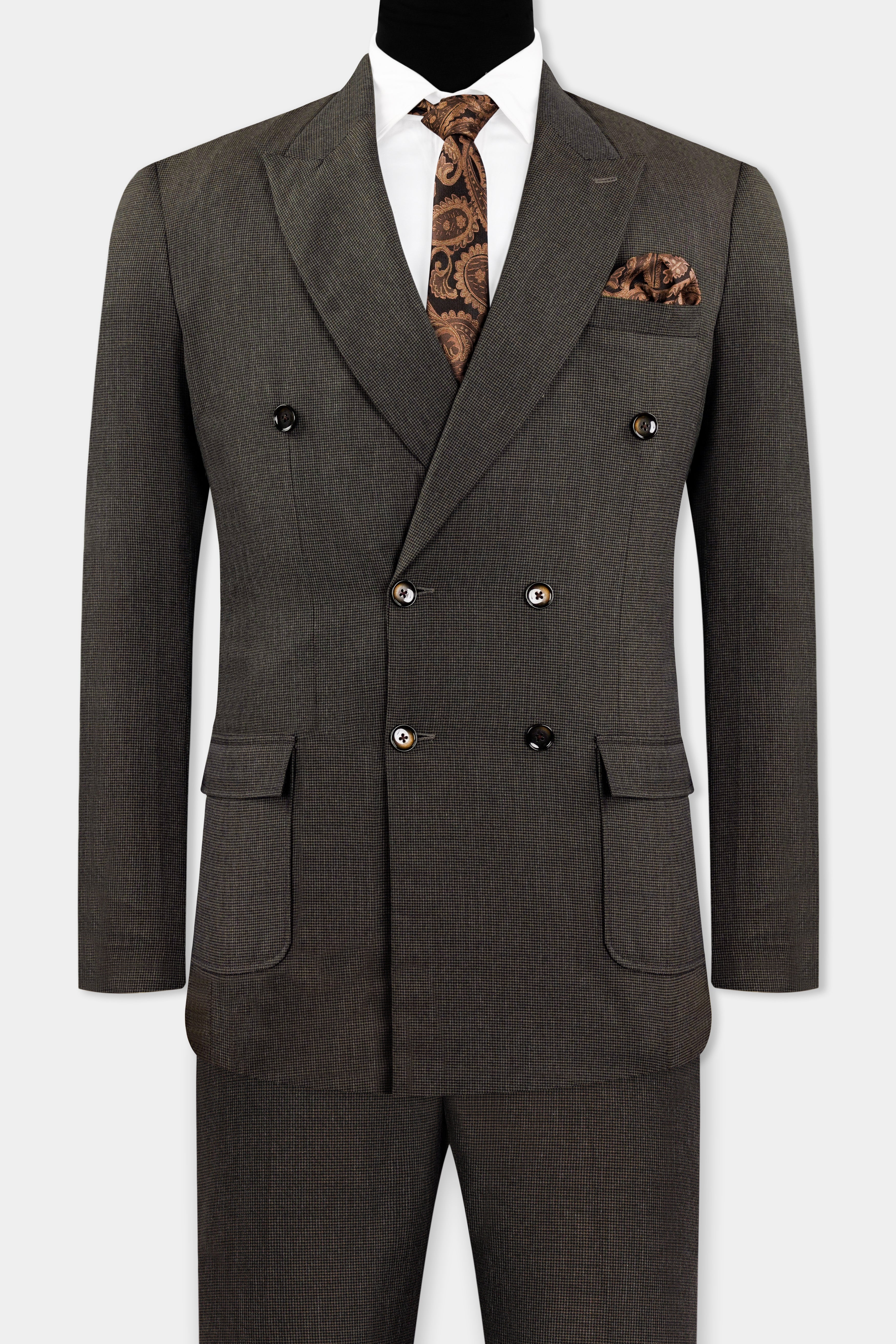 Taupe Brown Wool Rich Double Breasted Designer Suit ST2933-DB-D74-36,ST2933-DB-D74-38,ST2933-DB-D74-40,ST2933-DB-D74-42,ST2933-DB-D74-44,ST2933-DB-D74-46,ST2933-DB-D74-48,ST2933-DB-D74-50,ST2933-DB-D74-52,ST2933-DB-D74-54,ST2933-DB-D74-56,ST2933-DB-D74-58,ST2933-DB-D74-60