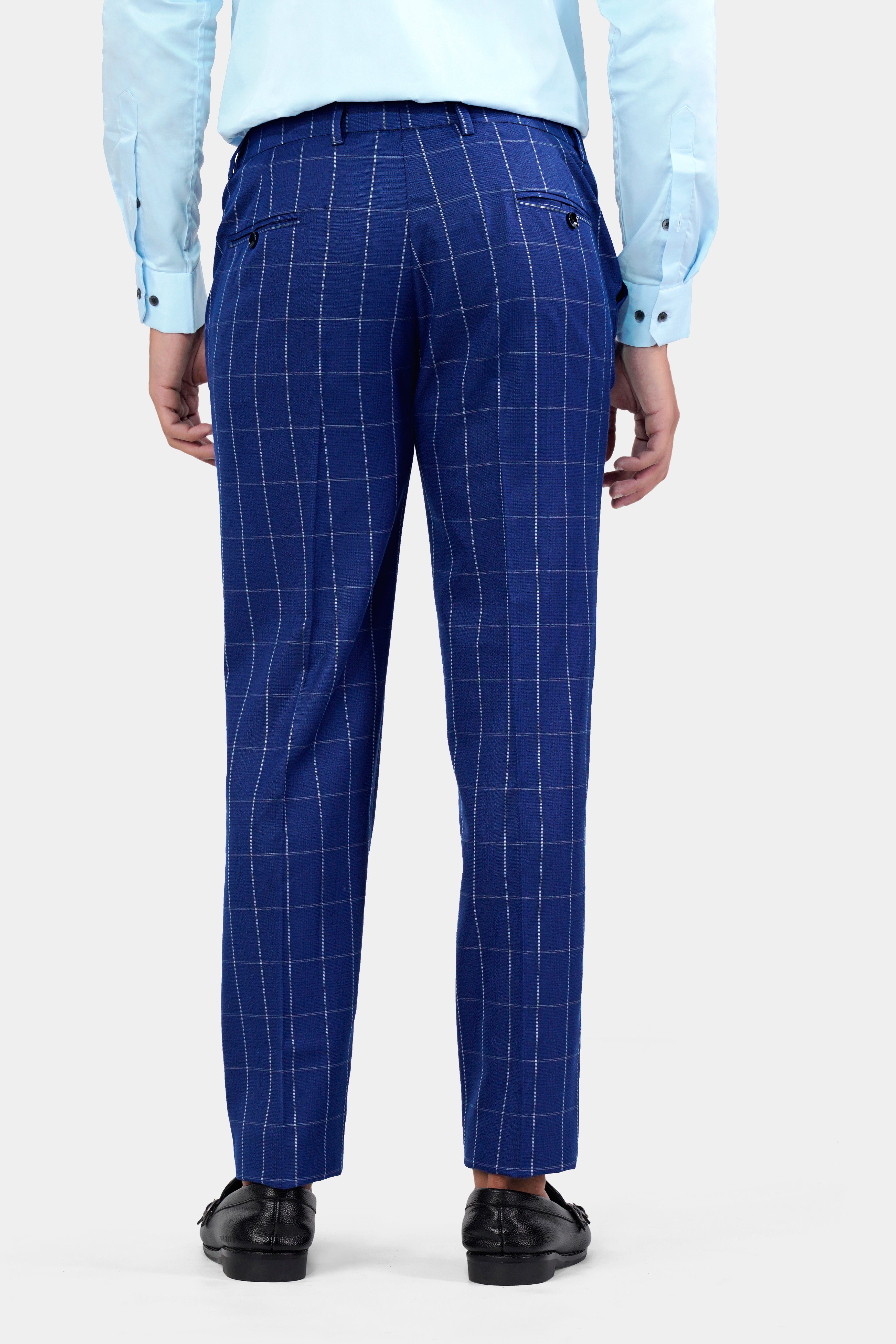 Lapis Blue Windowpane Wool Rich Double Breasted Suit ST2940-DB-36,ST2940-DB-38,ST2940-DB-40,ST2940-DB-42,ST2940-DB-44,ST2940-DB-46,ST2940-DB-48,ST2940-DB-50,ST2940-DB-52,ST2940-DB-54,ST2940-DB-56,ST2940-DB-58,ST2940-DB-60