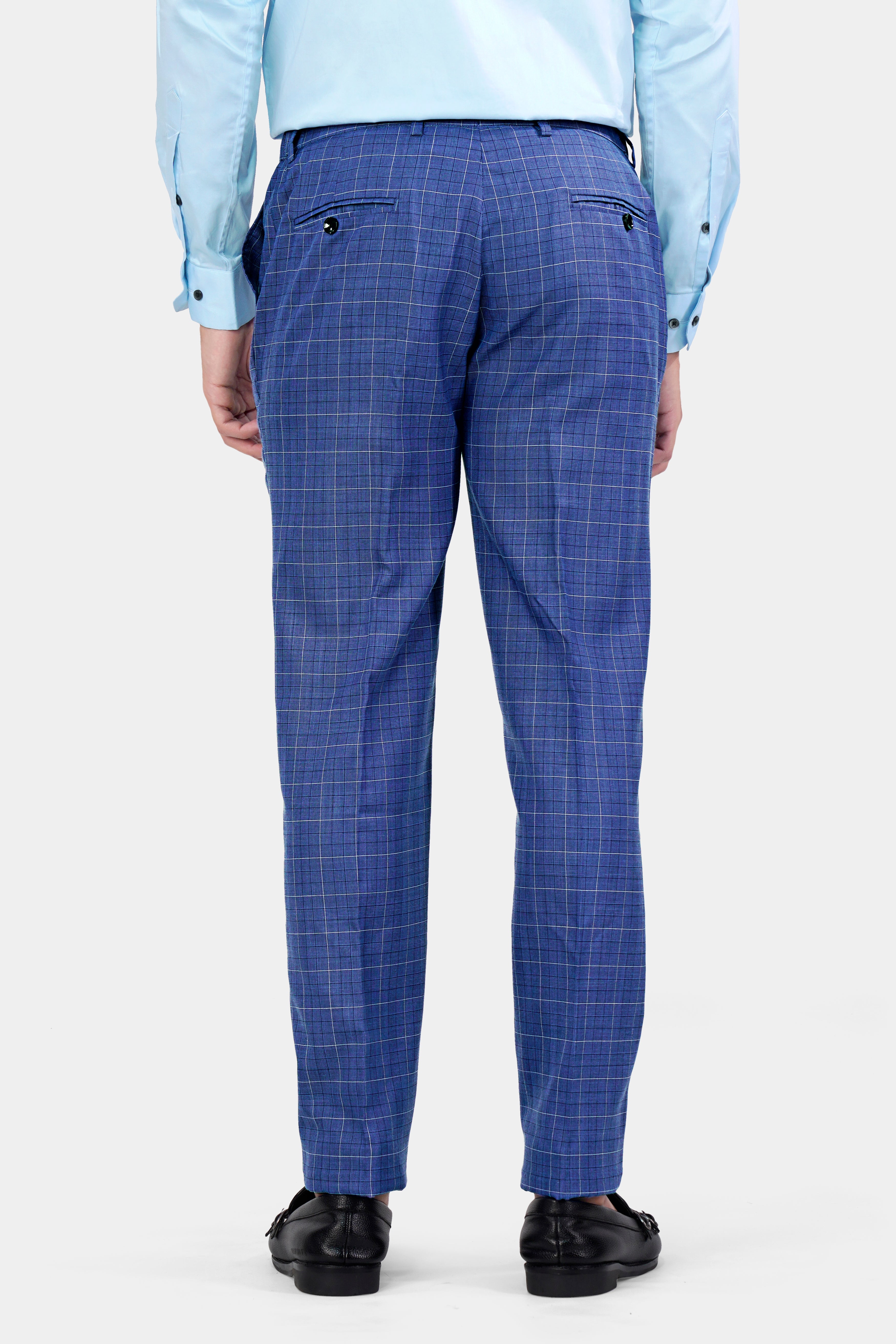 Yonder Blue Plaid Wool Rich Double Breasted Suit ST2944-DB-36,ST2944-DB-38,ST2944-DB-40,ST2944-DB-42,ST2944-DB-44,ST2944-DB-46,ST2944-DB-48,ST2944-DB-50,ST2944-DB-52,ST2944-DB-54,ST2944-DB-56,ST2944-DB-58,ST2944-DB-60