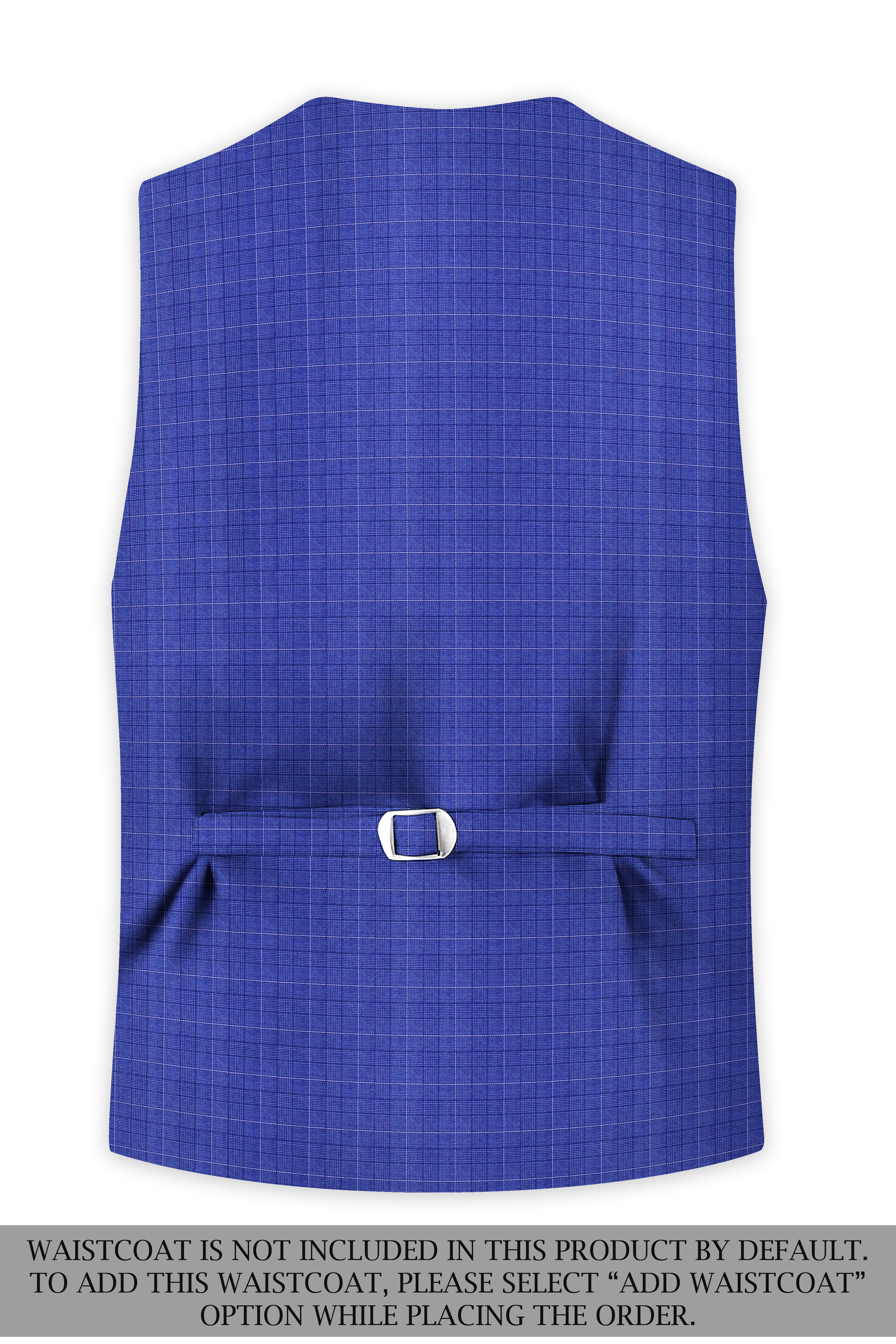 Yonder Blue Plaid Wool Rich Double Breasted Suit