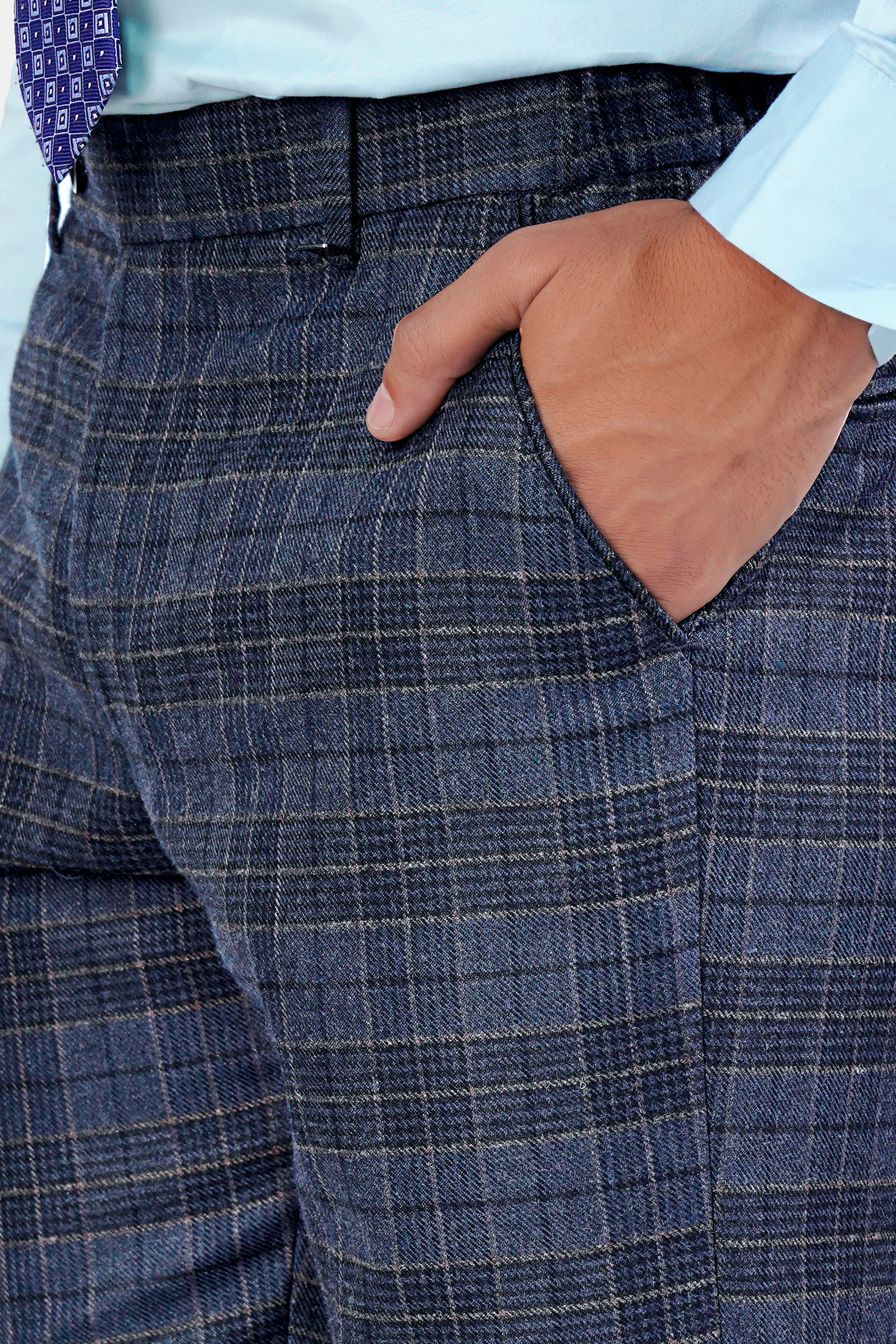 Aegean Blue and Ebony Clay Blue Plaid Tweed Double Breasted Suit ST2945-DB-36,ST2945-DB-38,ST2945-DB-40,ST2945-DB-42,ST2945-DB-44,ST2945-DB-46,ST2945-DB-48,ST2945-DB-50,ST2945-DB-52,ST2945-DB-54,ST2945-DB-56,ST2945-DB-58,ST2945-DB-60