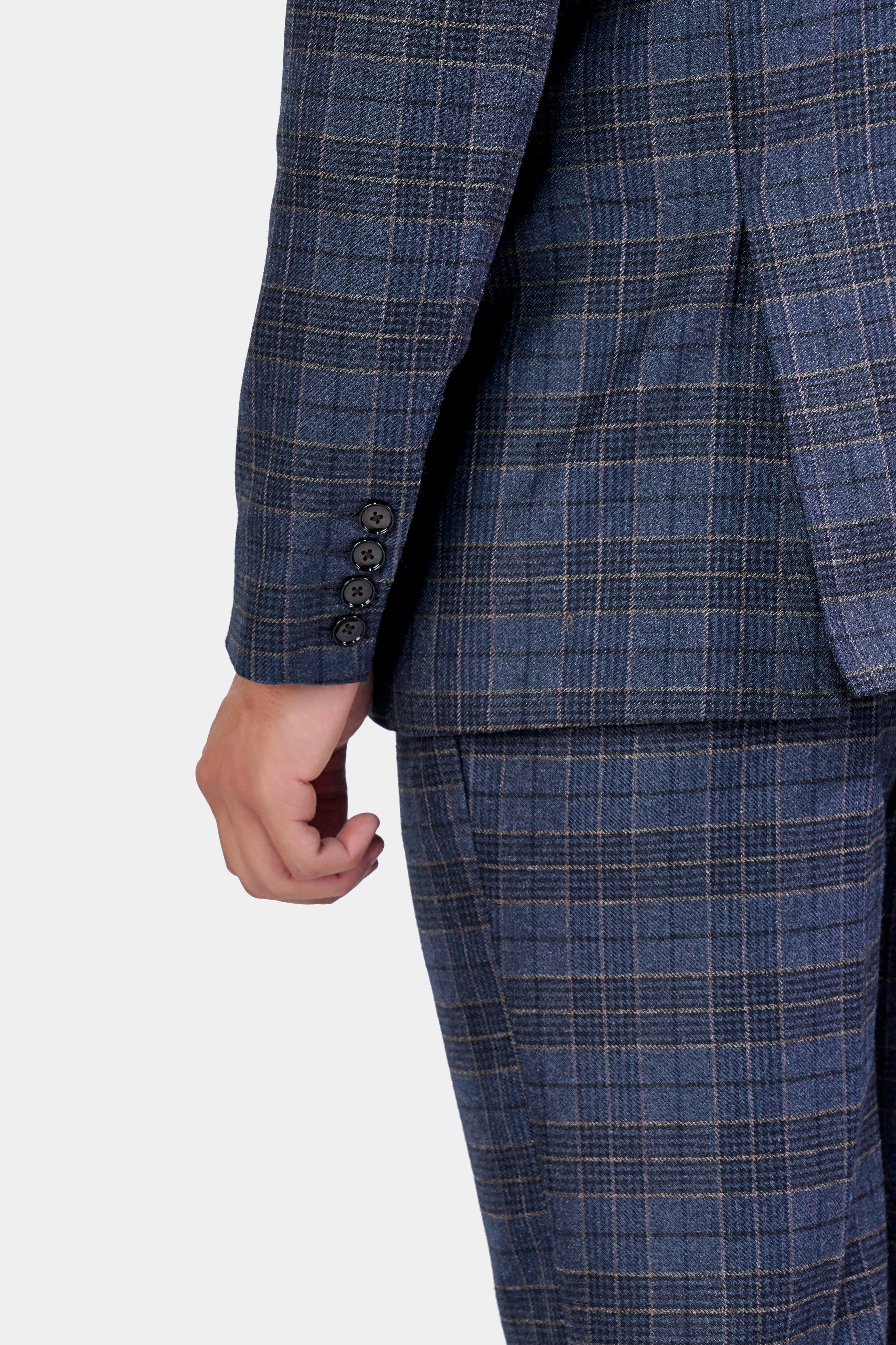 Aegean Blue and Ebony Clay Blue Plaid Tweed Double Breasted Suit ST2945-DB-36,ST2945-DB-38,ST2945-DB-40,ST2945-DB-42,ST2945-DB-44,ST2945-DB-46,ST2945-DB-48,ST2945-DB-50,ST2945-DB-52,ST2945-DB-54,ST2945-DB-56,ST2945-DB-58,ST2945-DB-60