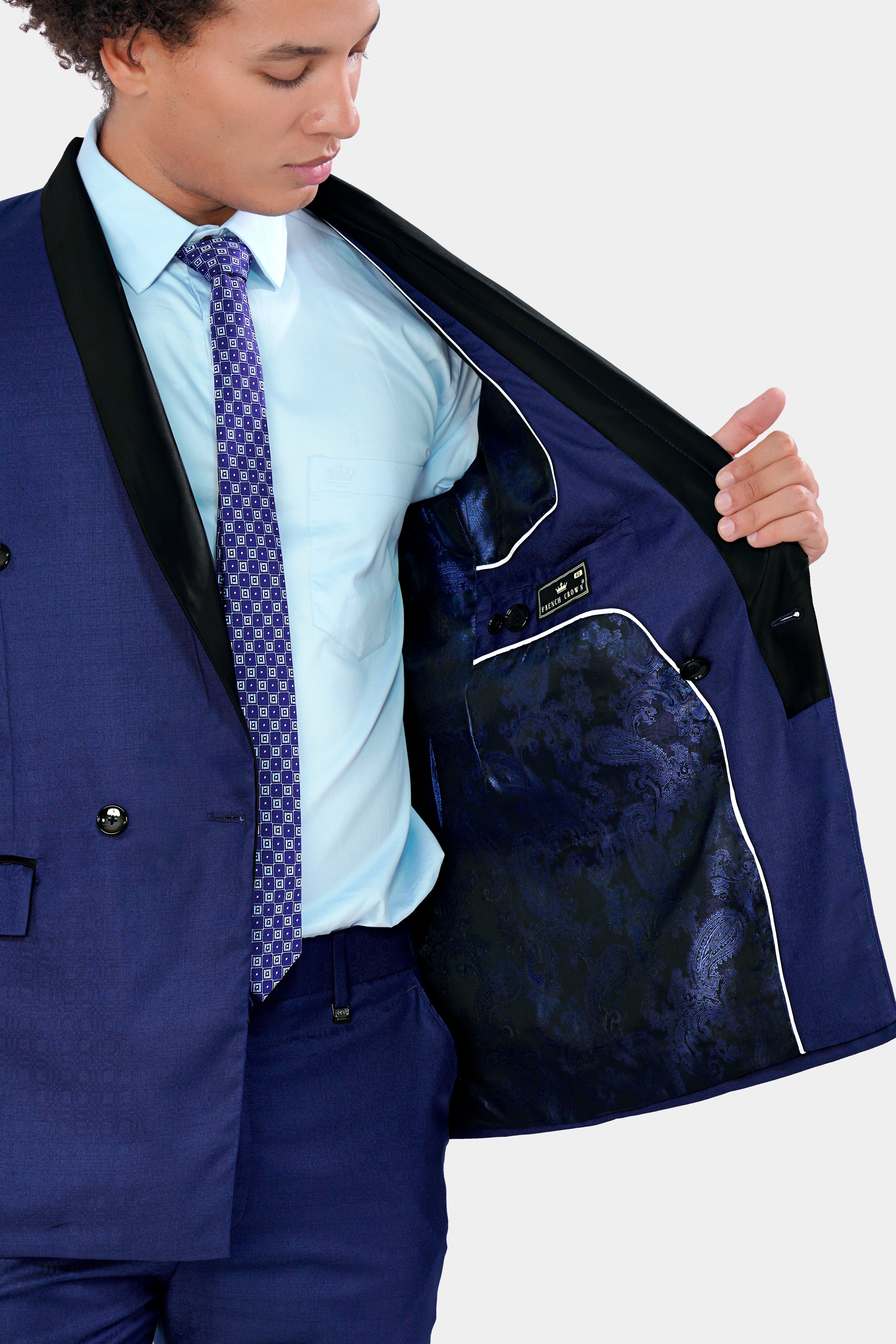 Cloud Burst Blue Wool Rich Double Breasted Tuxedo Designer Suit ST2946-DB-D6-36,ST2946-DB-D6-38,ST2946-DB-D6-40,ST2946-DB-D6-42,ST2946-DB-D6-44,ST2946-DB-D6-46,ST2946-DB-D6-48,ST2946-DB-D6-50,ST2946-DB-D6-52,ST2946-DB-D6-54,ST2946-DB-D6-56,ST2946-DB-D6-58,ST2946-DB-D6-60