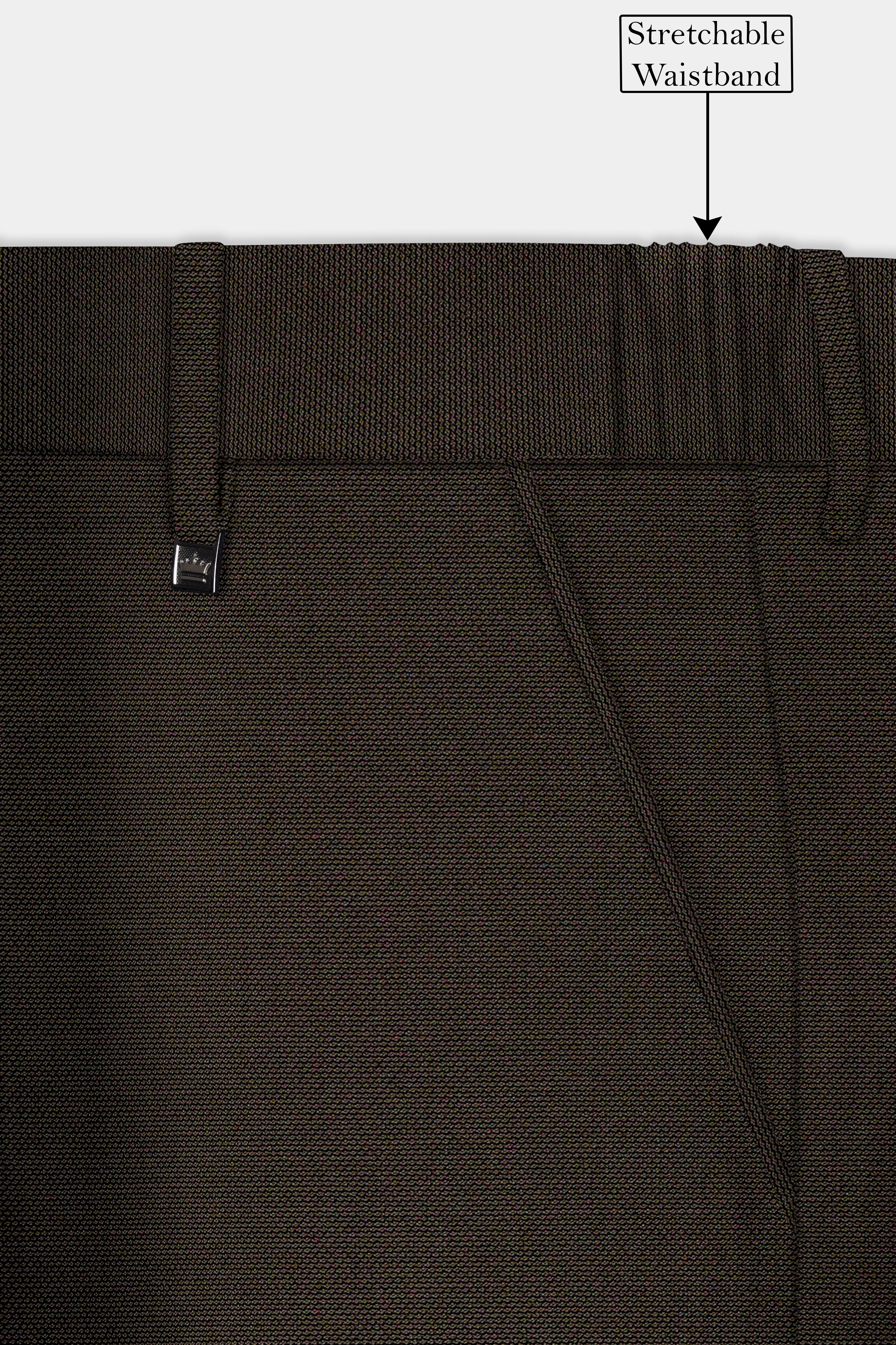 Zeus Brown Wool Rich Cross Placket Bandhgala Suit