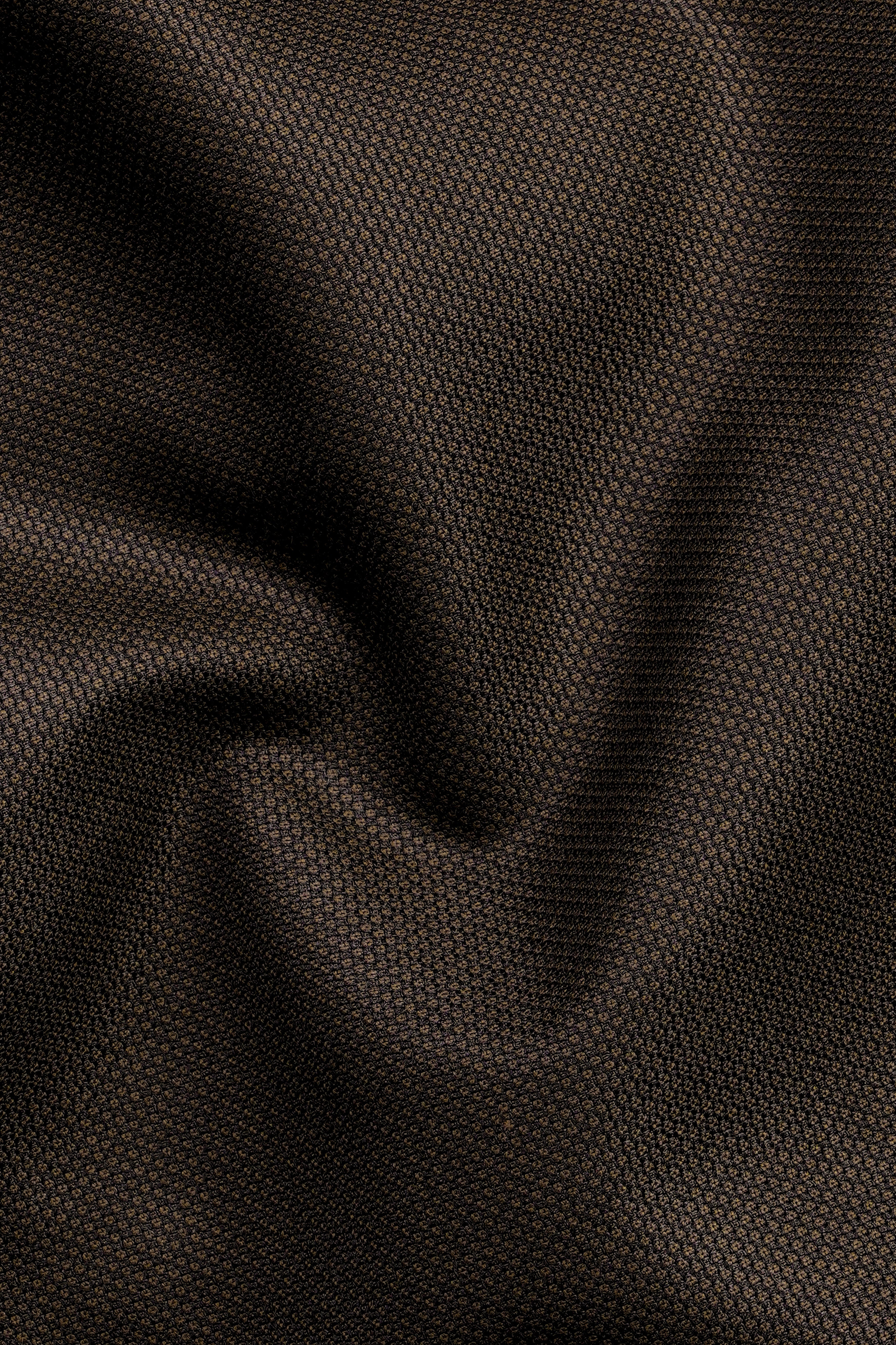 Zeus Brown Wool Rich Cross Placket Bandhgala Suit
