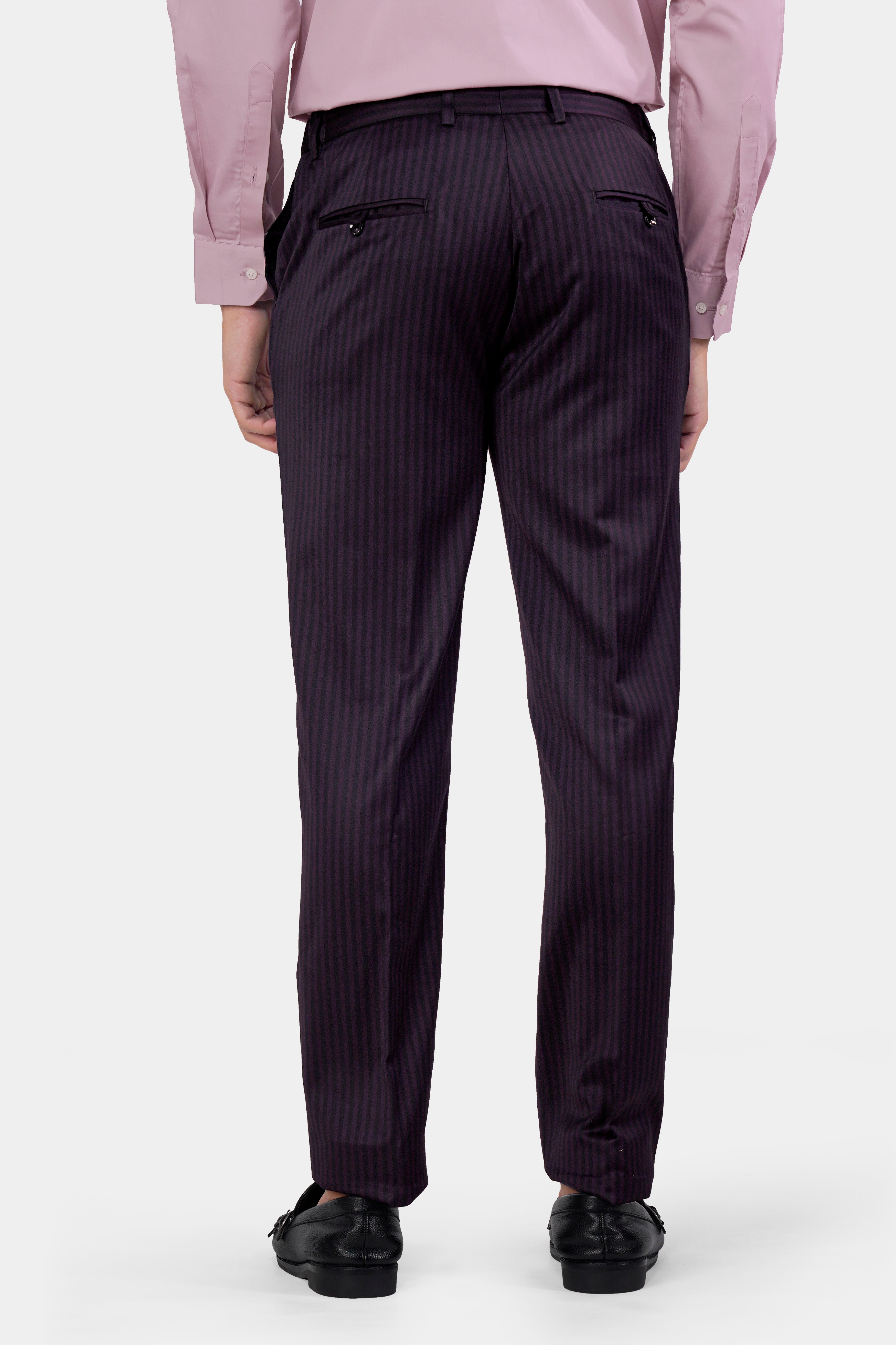 Bleached Purple Striped and Antique Brown Wool Rich Bandhgala Designer Suit ST2962-BG-D63-36,ST2962-BG-D63-38,ST2962-BG-D63-40,ST2962-BG-D63-42,ST2962-BG-D63-44,ST2962-BG-D63-46,ST2962-BG-D63-48,ST2962-BG-D63-50,ST2962-BG-D63-52,ST2962-BG-D63-54,ST2962-BG-D63-56,ST2962-BG-D63-58,ST2962-BG-D63-60