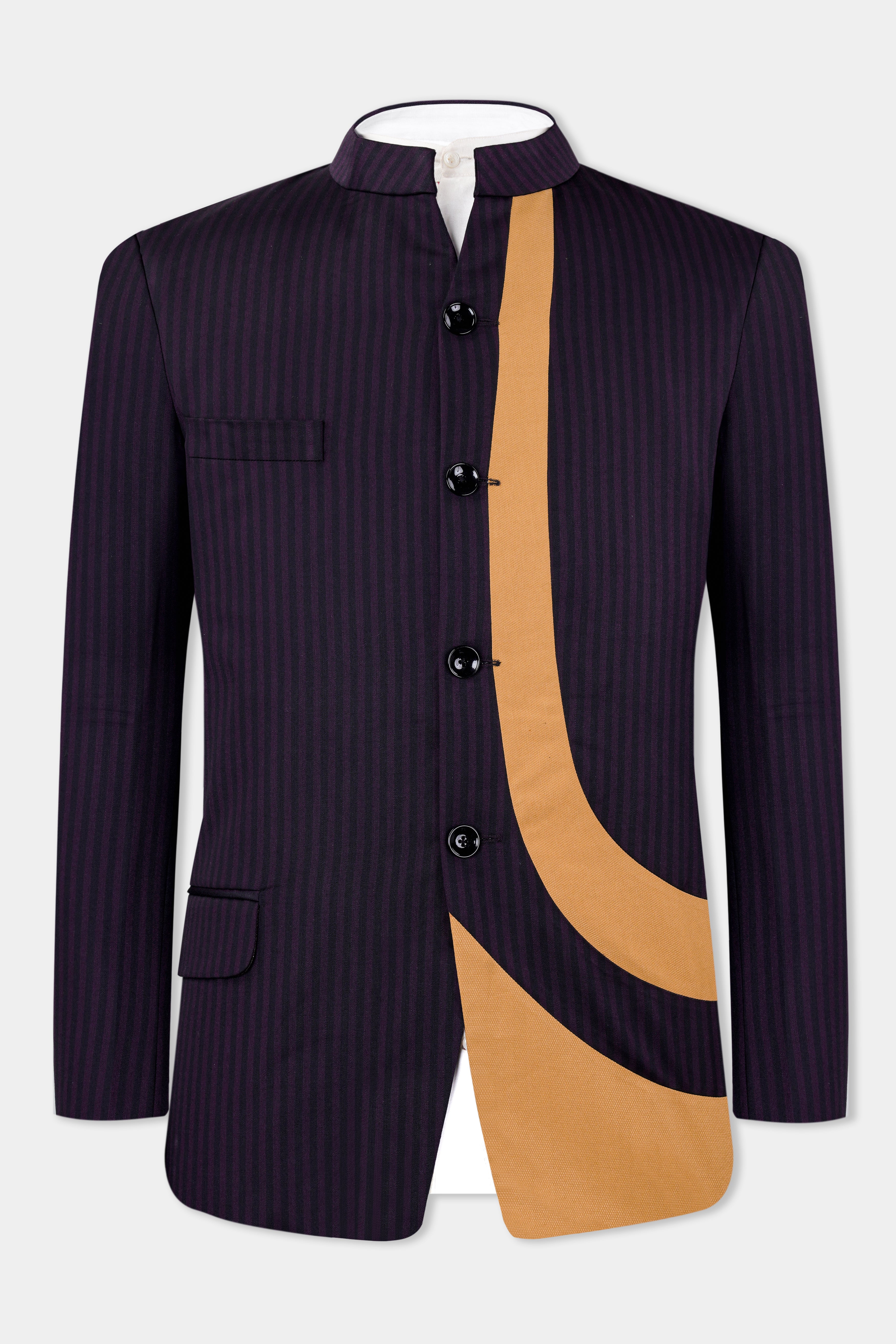 Bleached Purple Striped and Antique Brown Wool Rich Bandhgala Designer Suit ST2962-BG-D63-36,ST2962-BG-D63-38,ST2962-BG-D63-40,ST2962-BG-D63-42,ST2962-BG-D63-44,ST2962-BG-D63-46,ST2962-BG-D63-48,ST2962-BG-D63-50,ST2962-BG-D63-52,ST2962-BG-D63-54,ST2962-BG-D63-56,ST2962-BG-D63-58,ST2962-BG-D63-60