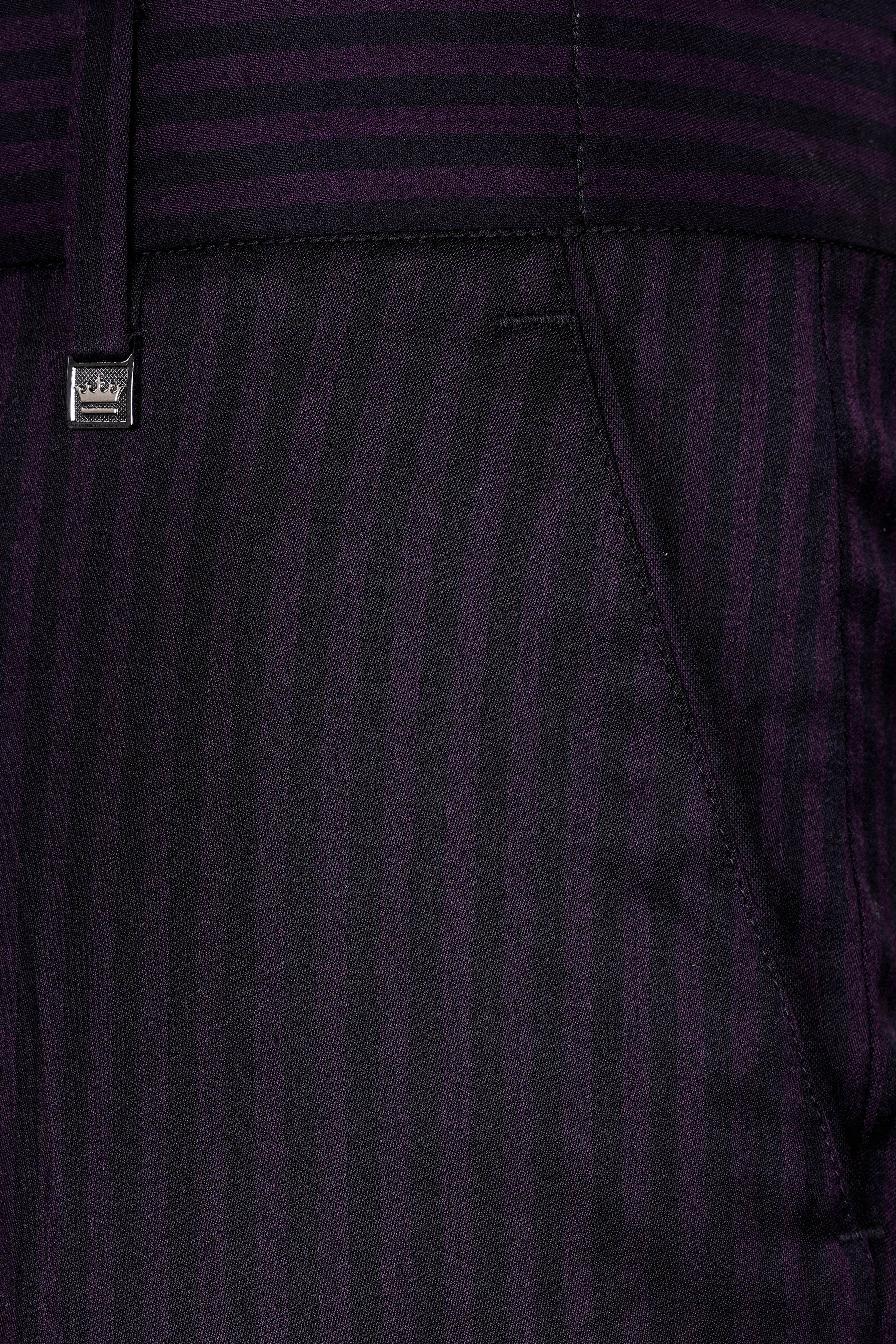 Bleached Purple Striped and Antique Brown Wool Rich Bandhgala Designer Suit ST2962-BG-D63-36,ST2962-BG-D63-38,ST2962-BG-D63-40,ST2962-BG-D63-42,ST2962-BG-D63-44,ST2962-BG-D63-46,ST2962-BG-D63-48,ST2962-BG-D63-50,ST2962-BG-D63-52,ST2962-BG-D63-54,ST2962-BG-D63-56,ST2962-BG-D63-58,ST2962-BG-D63-60