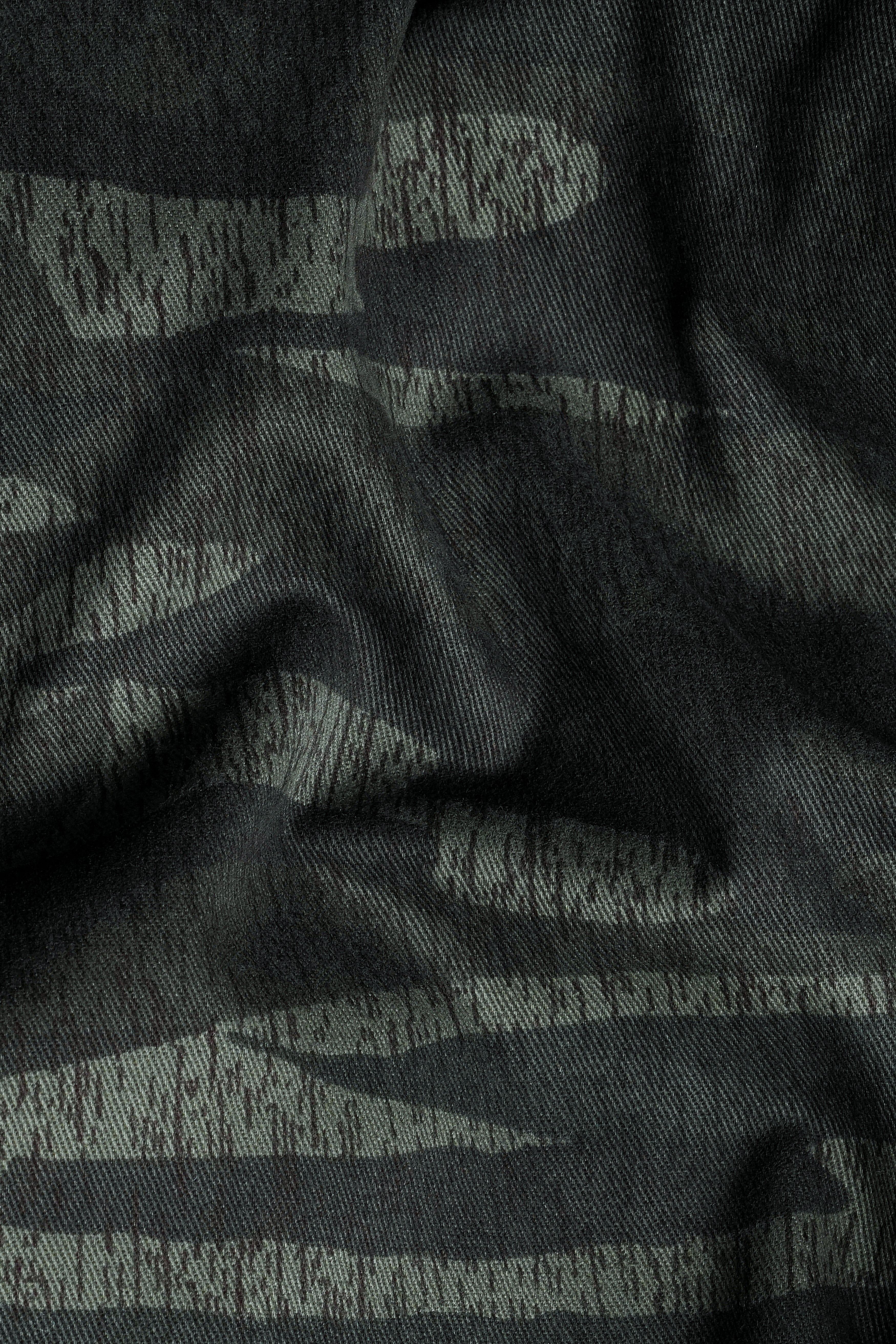 Xanadu Green and Davy Brown Camouflage Premium Cotton Designer Blazer With Jade Black Jeans