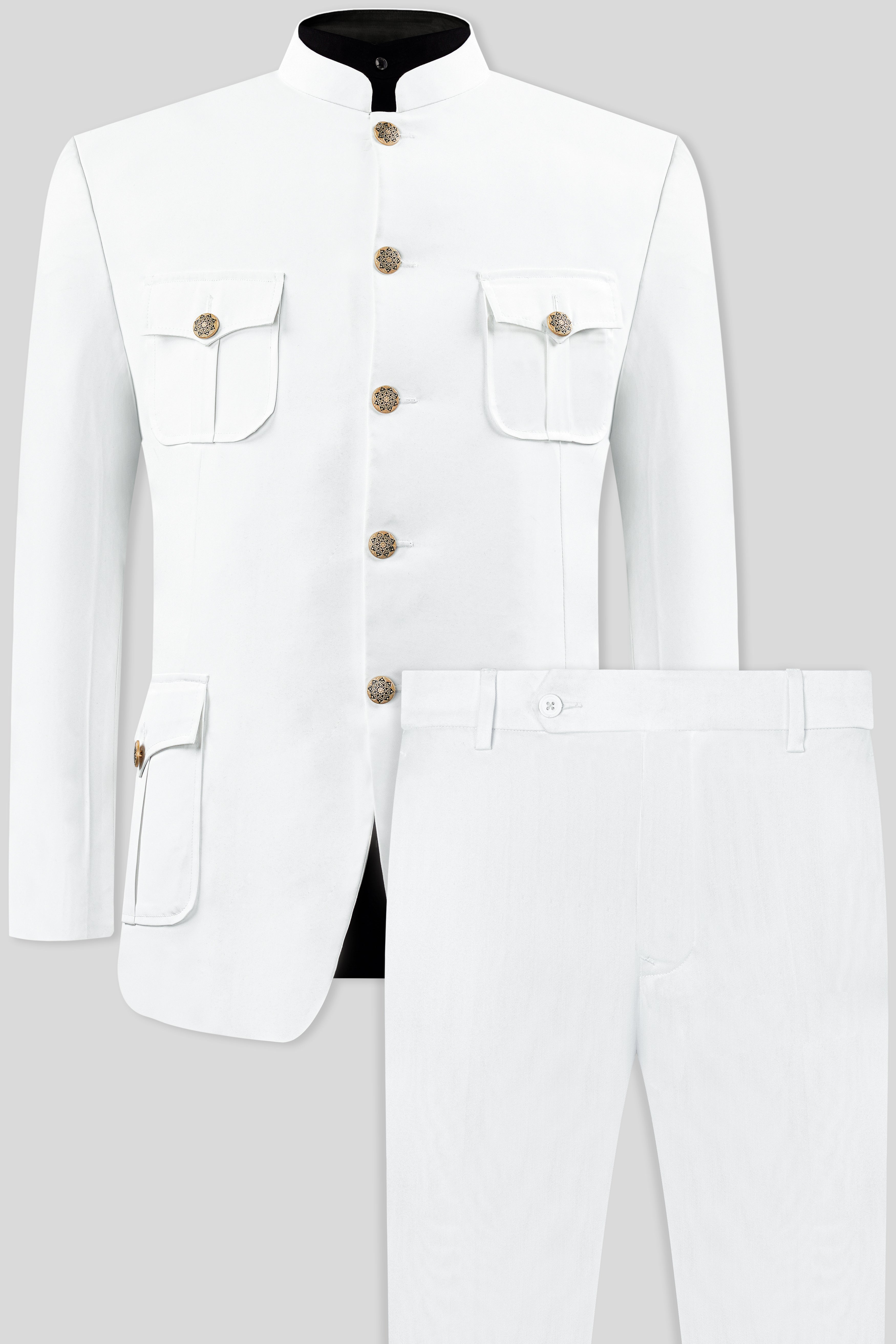 Bright White Wool Rich Bandhgala Designer Suit ST2993-BG-D41-36, ST2993-BG-D41-38, ST2993-BG-D41-40, ST2993-BG-D41-42, ST2993-BG-D41-44, ST2993-BG-D41-46, ST2993-BG-D41-48, ST2993-BG-D41-50, ST2993-BG-D41-52, ST2993-BG-D41-54, ST2993-BG-D41-56, ST2993-BG-D41-58, ST2993-BG-D41-60