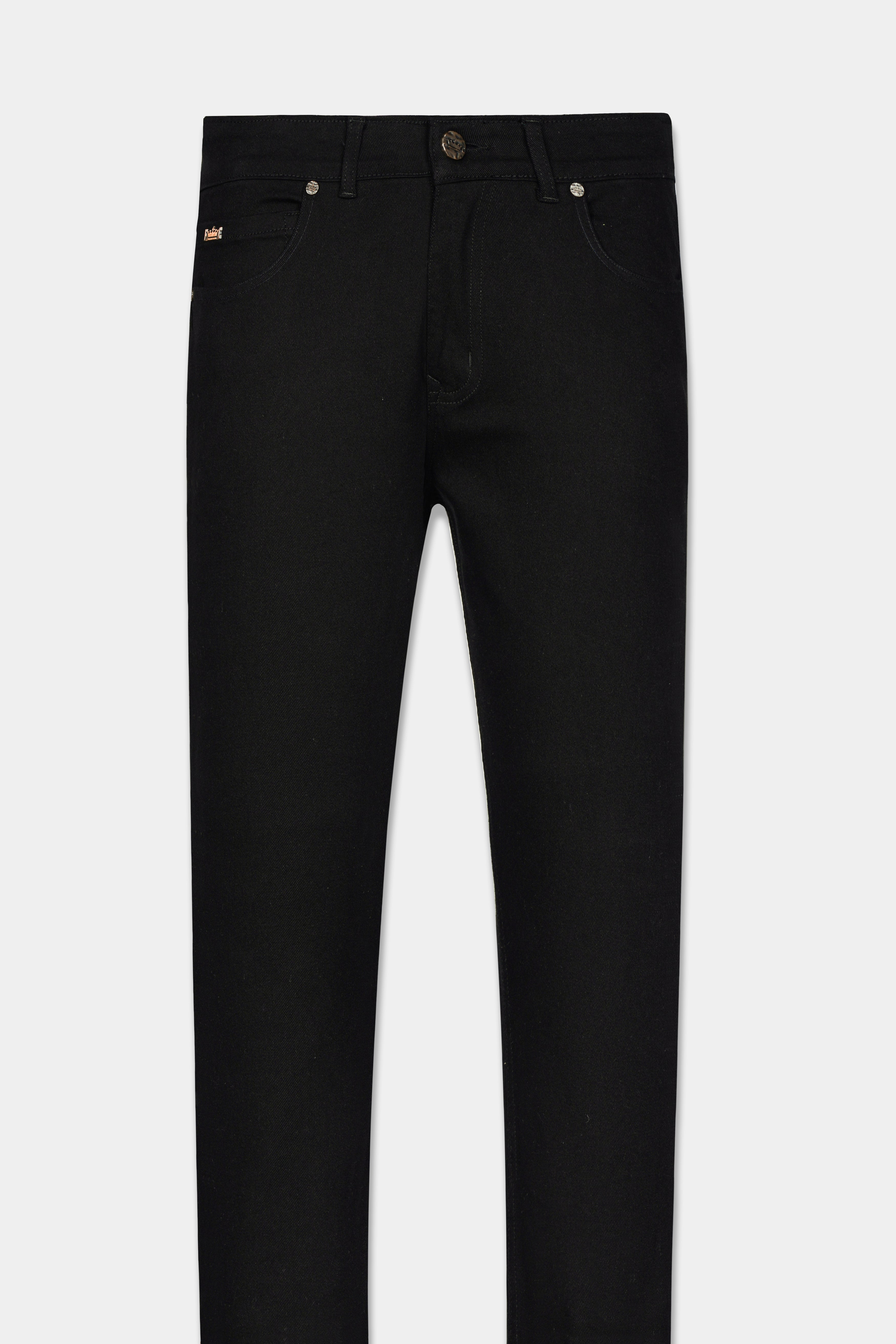 Merengo Gray and Baltic Sea Black Premium Cotton Blazer With Jade Black jeans