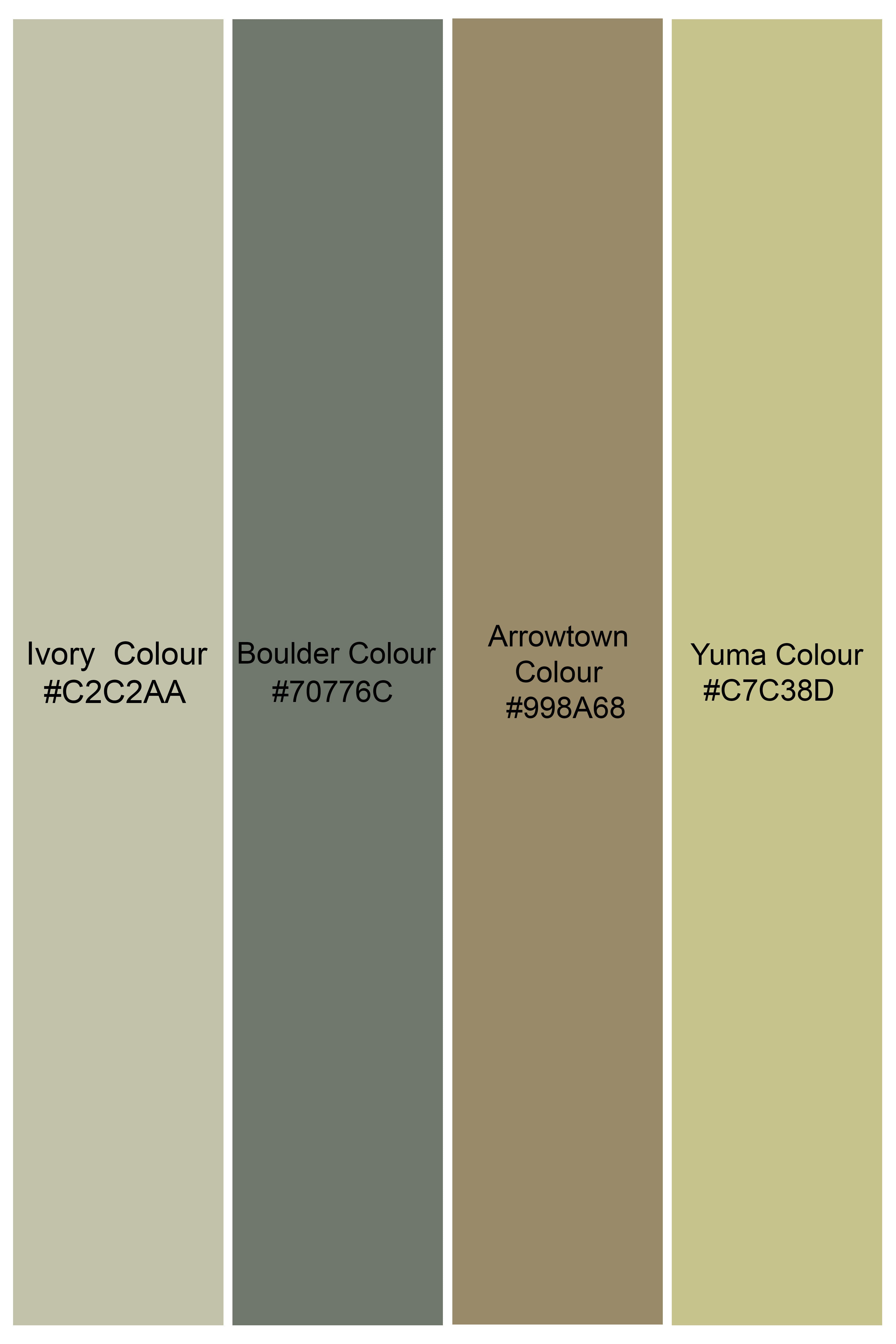 Ivory Green and Arrowtone Brown Camouflage Premium Cotton Designer Blazer With Jade Black Jeans