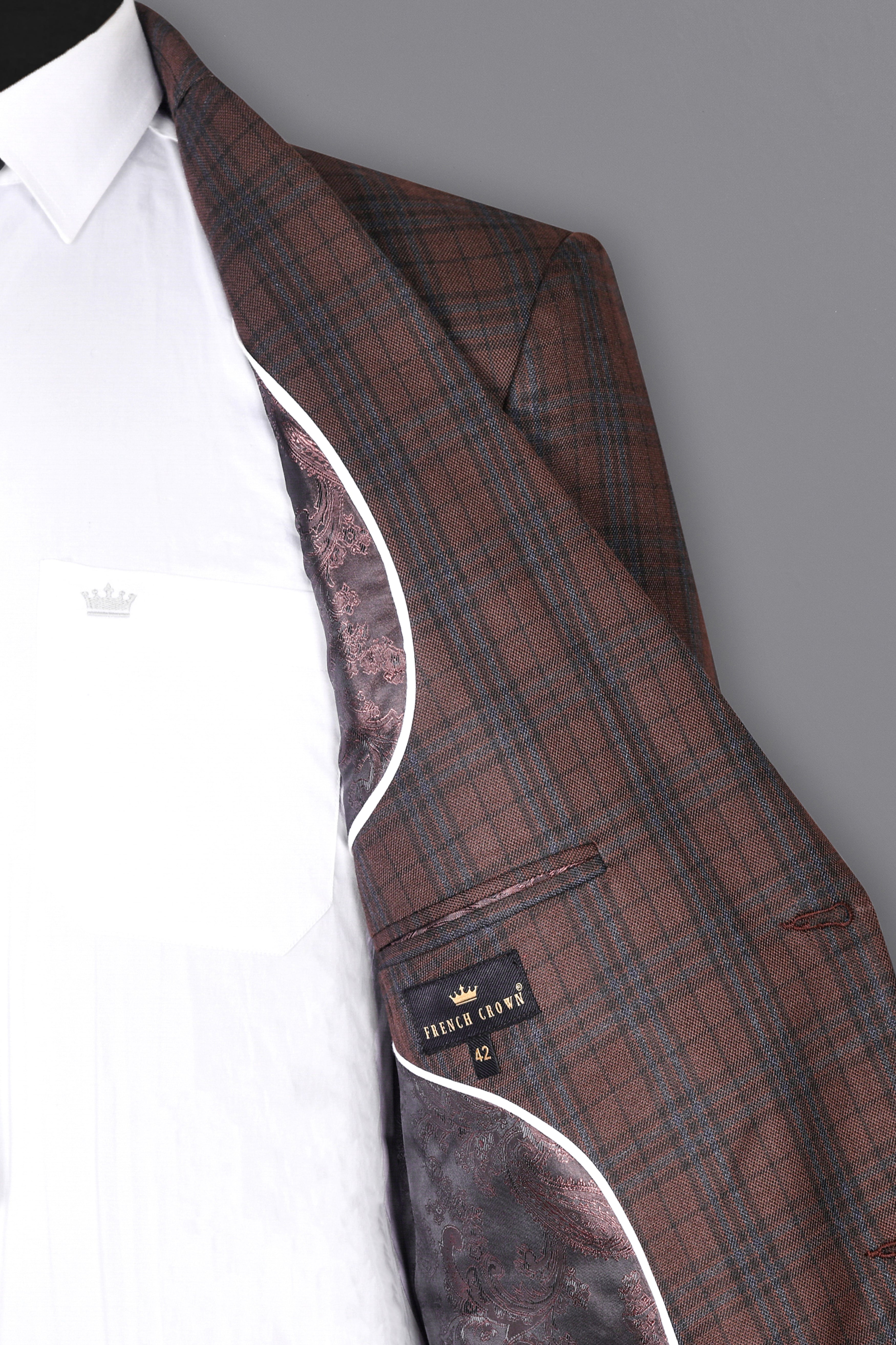 Gingerbread Plaid Wool blend Suit