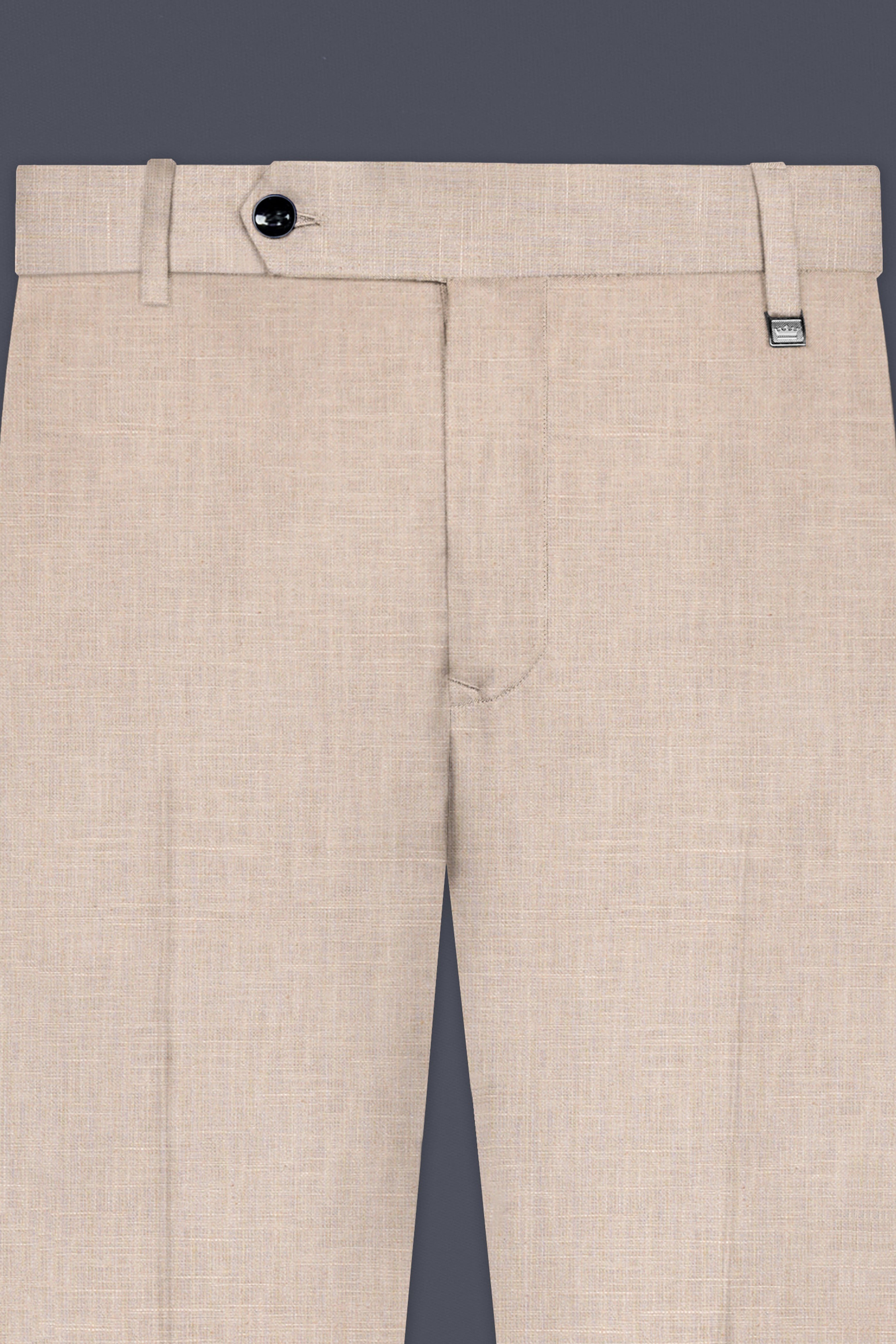 Cashmere Beige Premium Linen Double Breasted Sports Suit