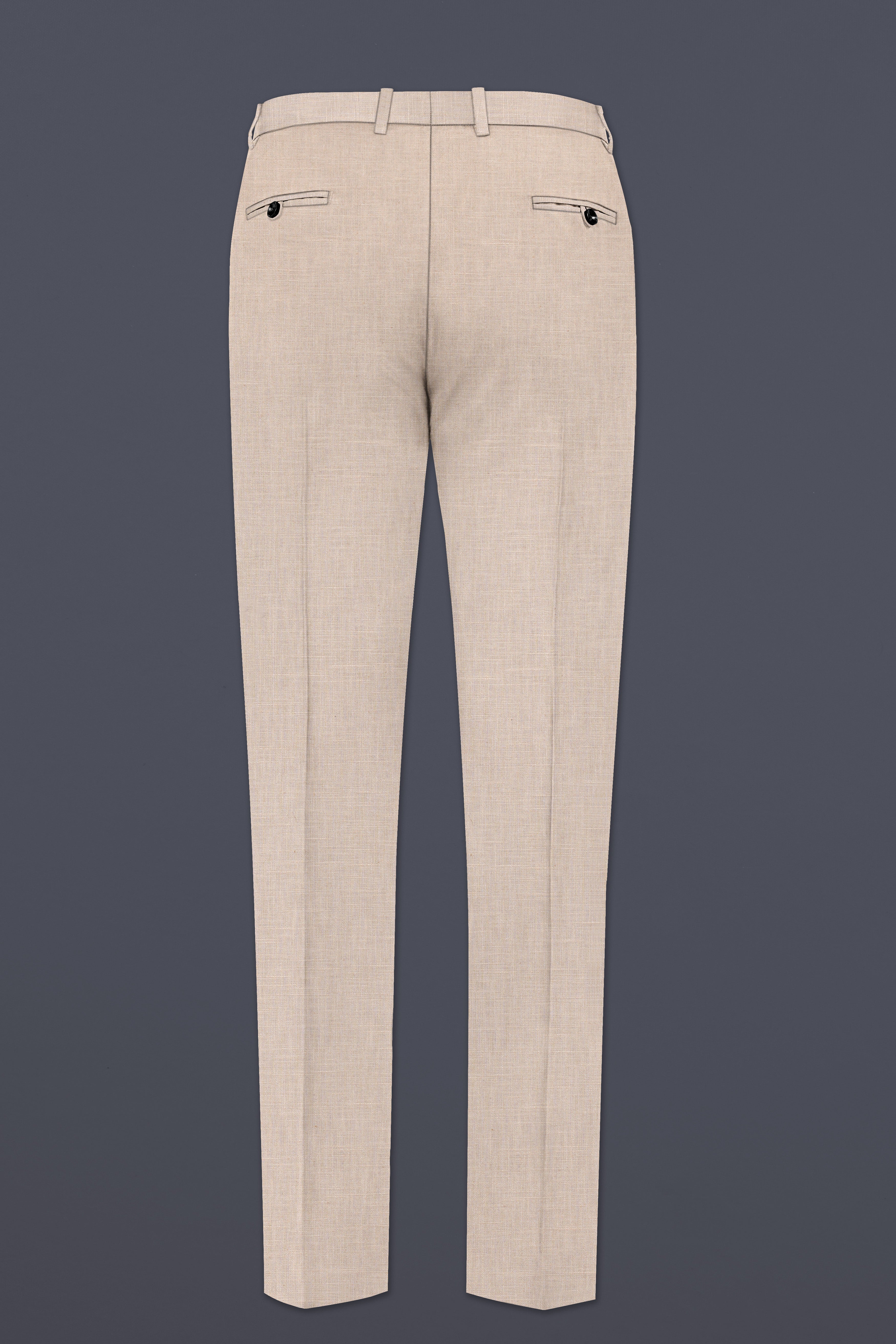 Cashmere Beige Premium Linen Double Breasted Sports Suit